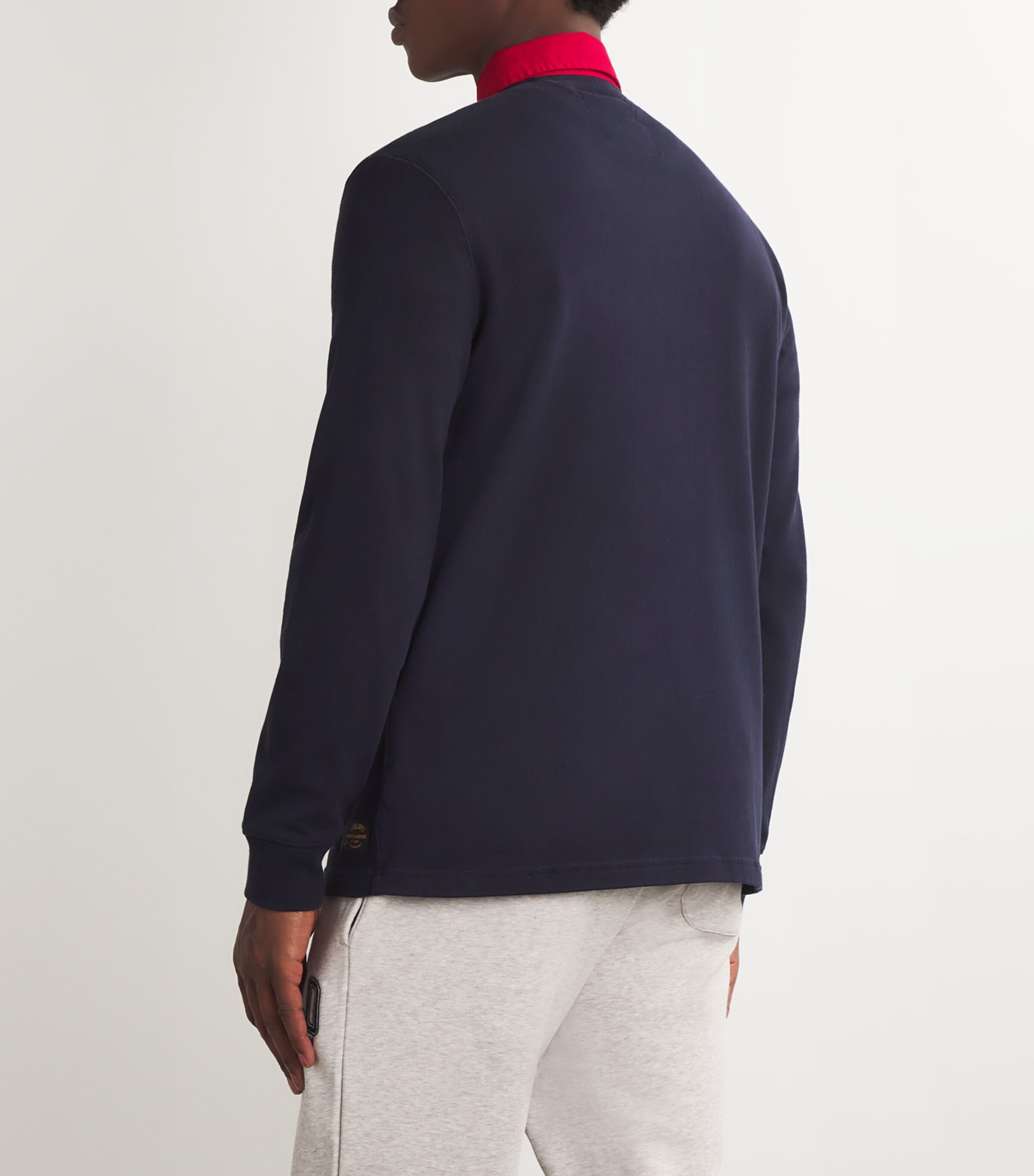Polo Ralph Lauren Mens Cotton Logo Rugby Shirt Navy Image 4