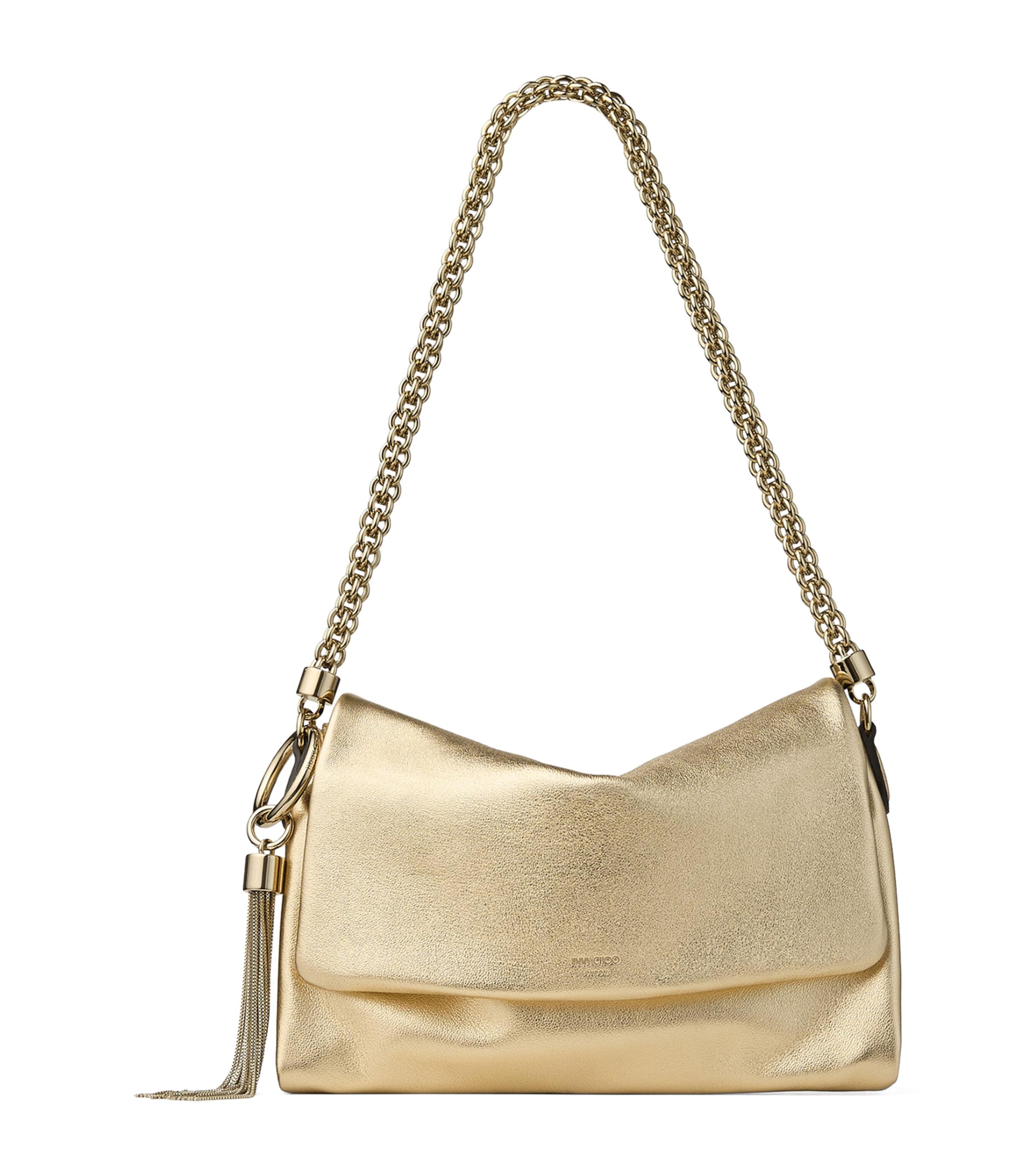Metallic Leather Callie Flap Shoulder Bag GOLD/LIGHT GOLD Image 1