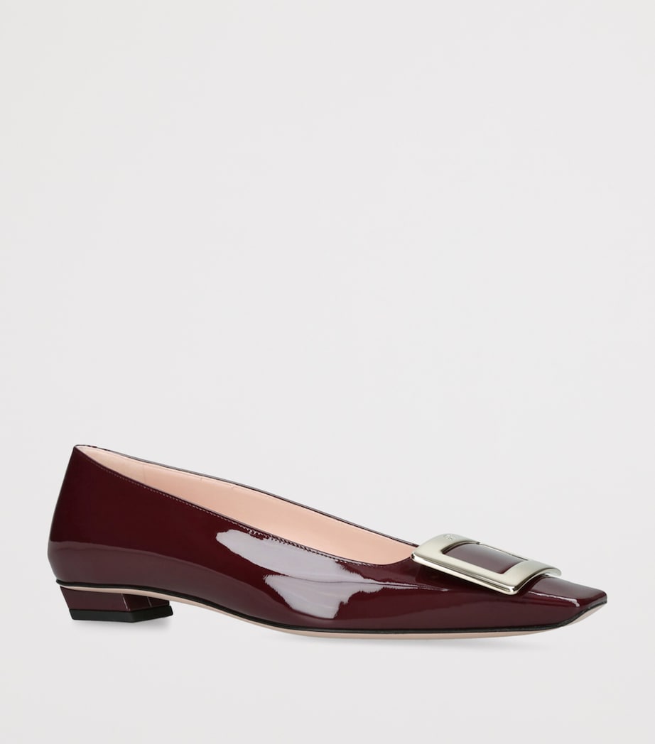 Patent Leather Belle Vivier Trompette Ballet Flats WINE Image 3