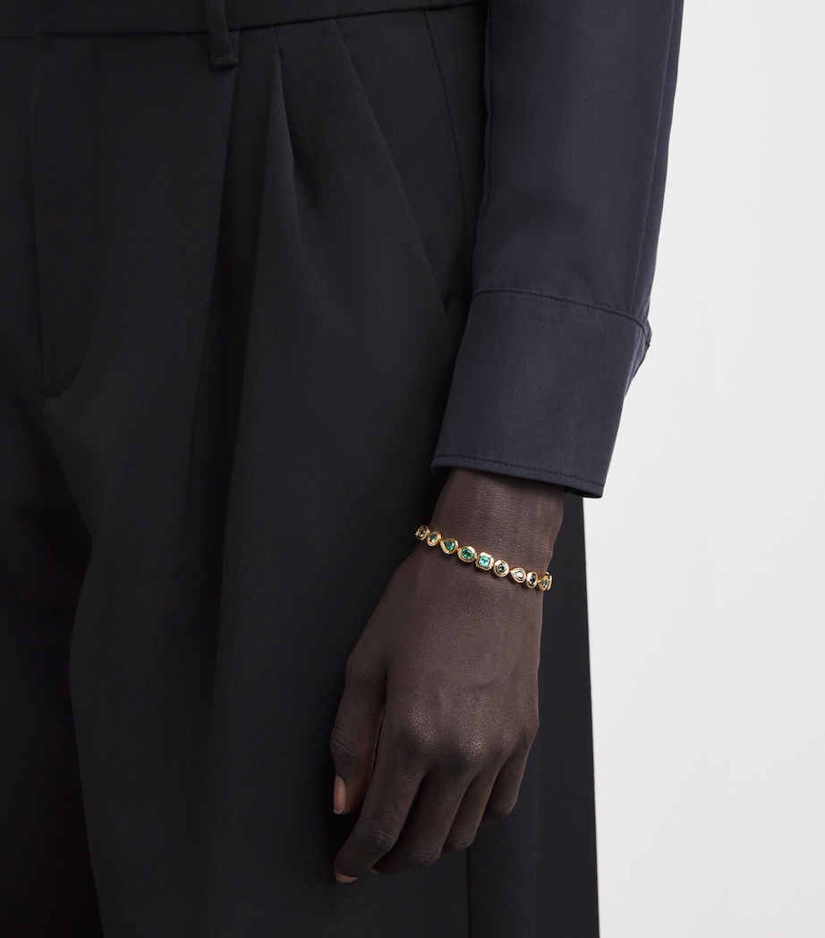 Yellow Gold, Emerald and Sapphire Staircase Bracelet YELLOW GOLD Image 5