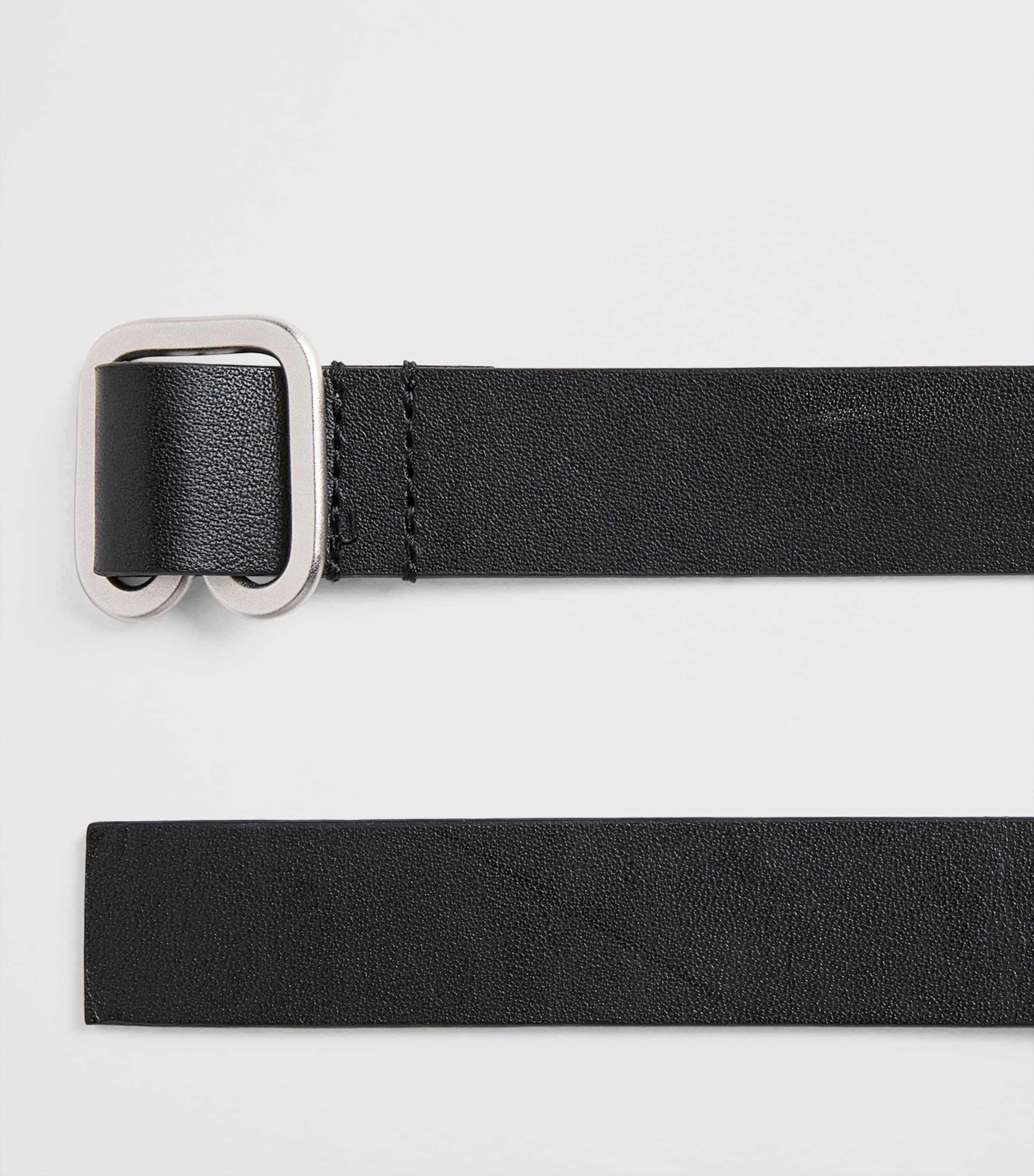 Issey Miyake Leather Fork Belt Black Image 3