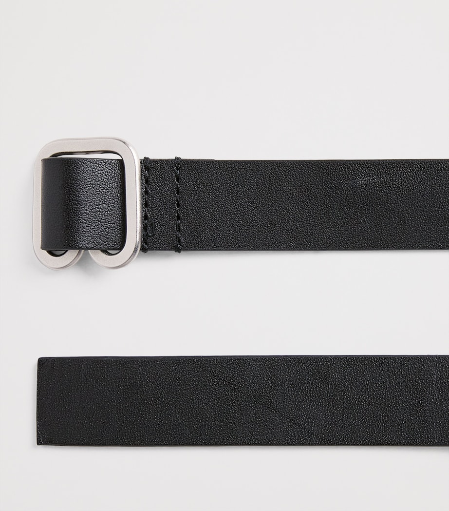 Issey Miyake Leather Fork Belt Black Image 3
