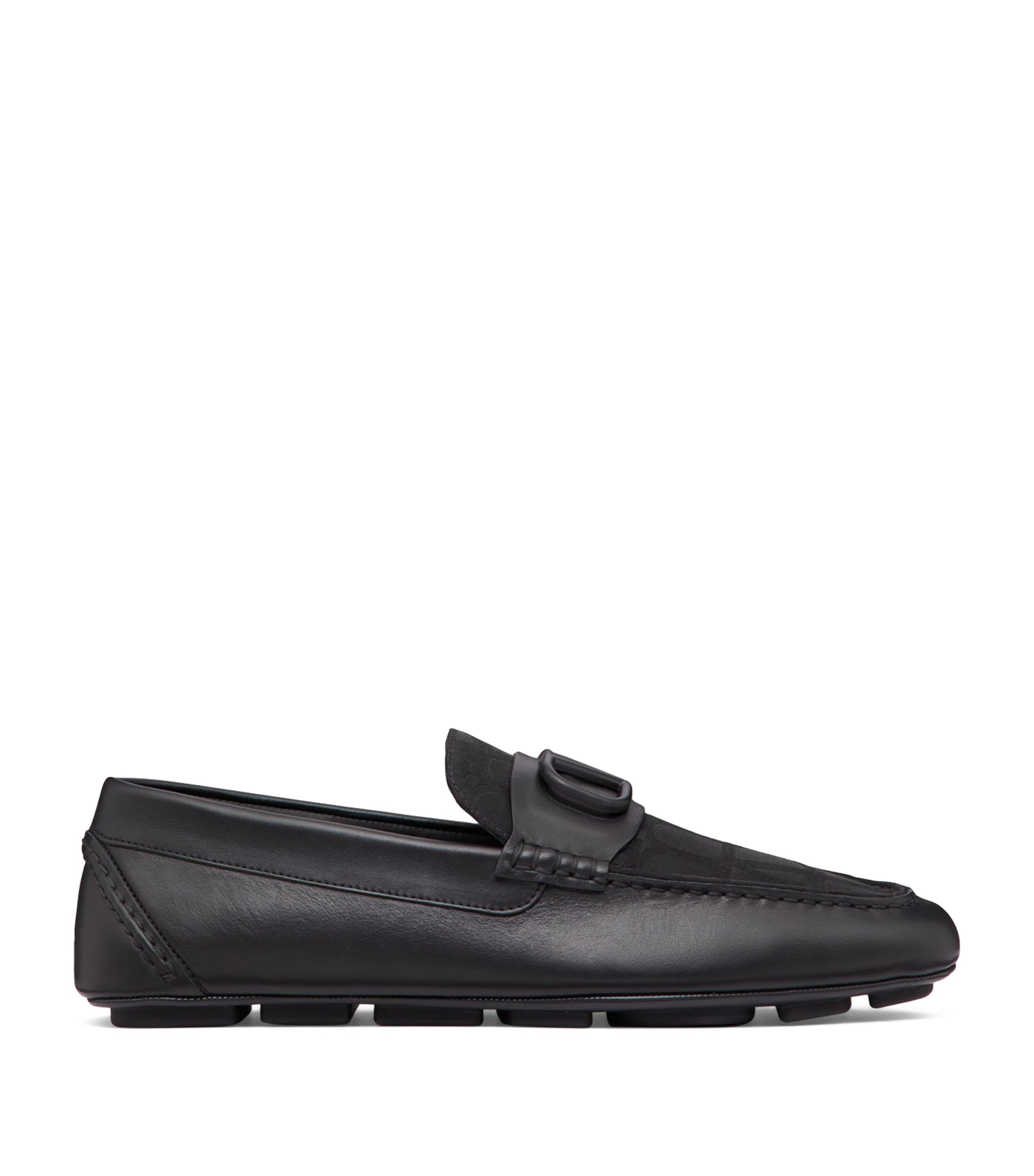 Valentino Garavani Calfskin Vlogo Loafers In Black