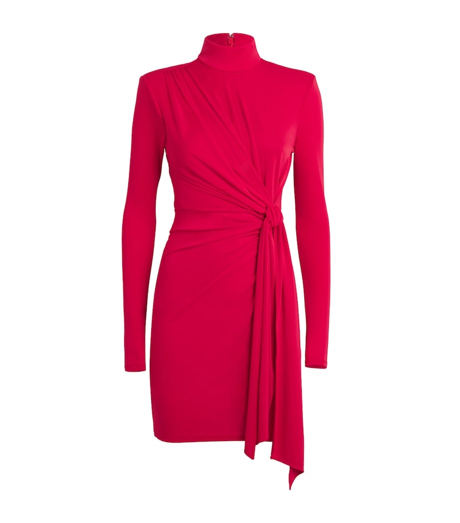 Knot-Detail Joelene Mini Dress CARDINAL Image 1