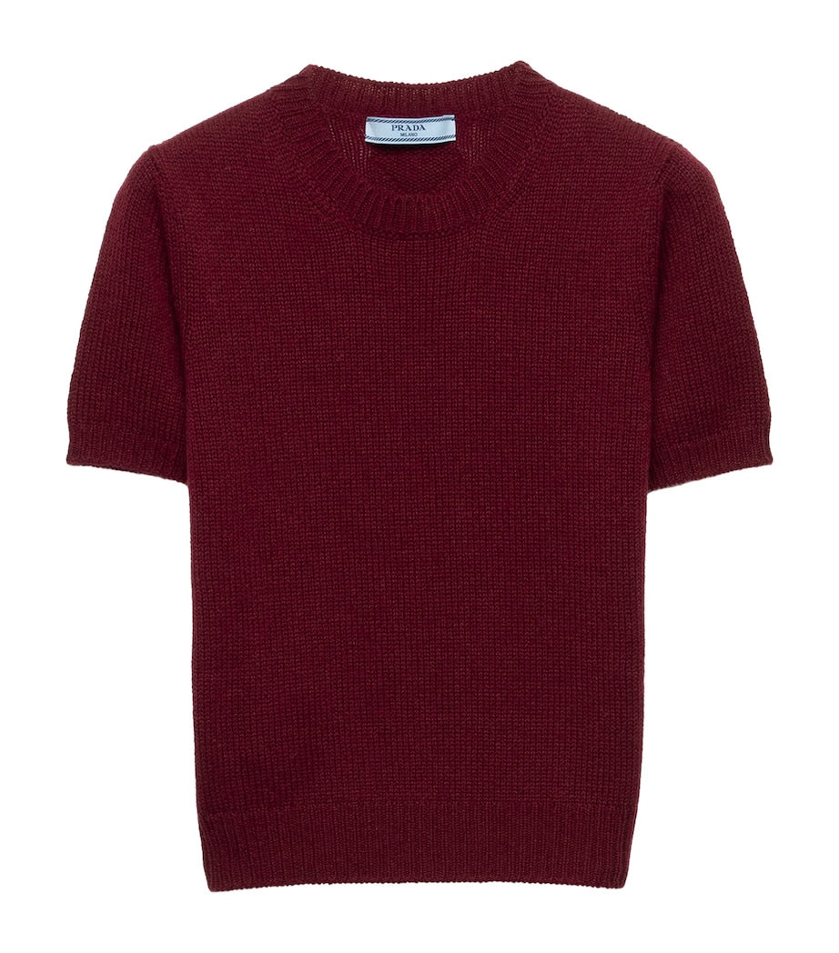 Cashmere Short-Sleeve Sweater F0399 Image 1