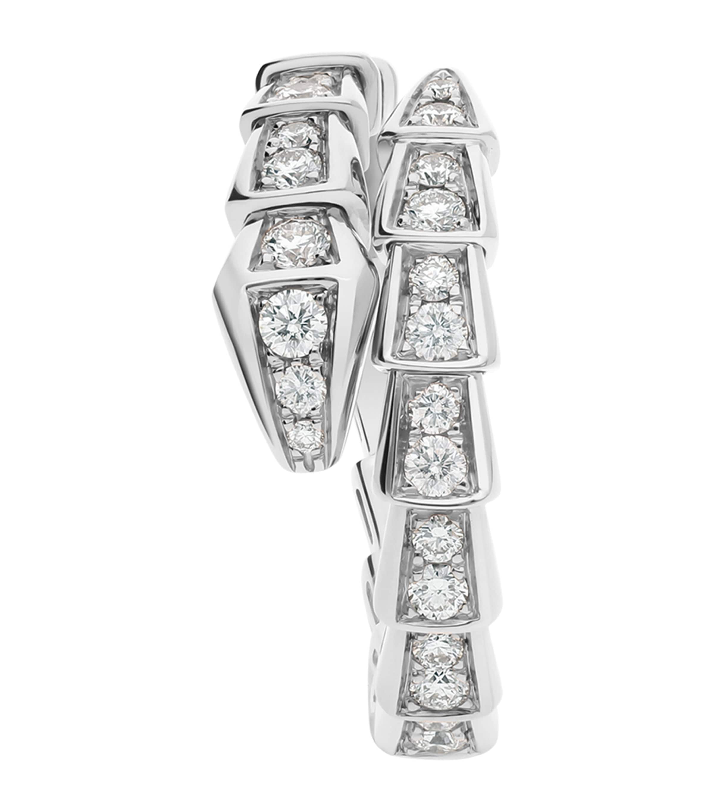 White Gold and Diamond Serpenti Viper Ring WHITE GOLD Image 2
