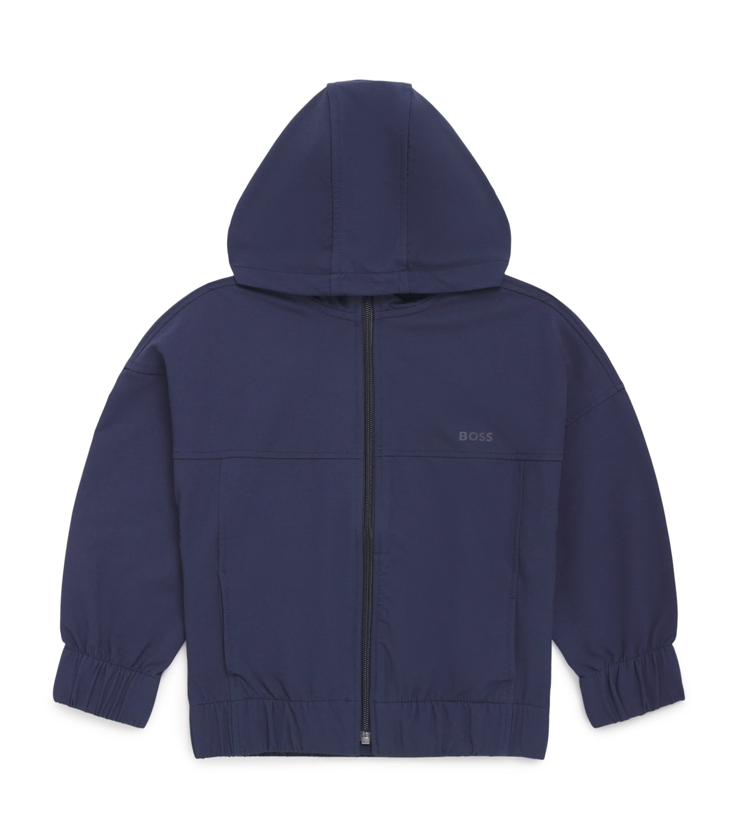 Hooded Zip-Up Raincoat (4-16 Years) 849NAVY Image 1