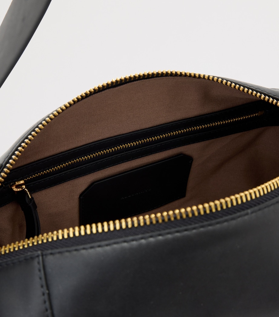 Leather Vega Shoulder Bag BLACK Image 4