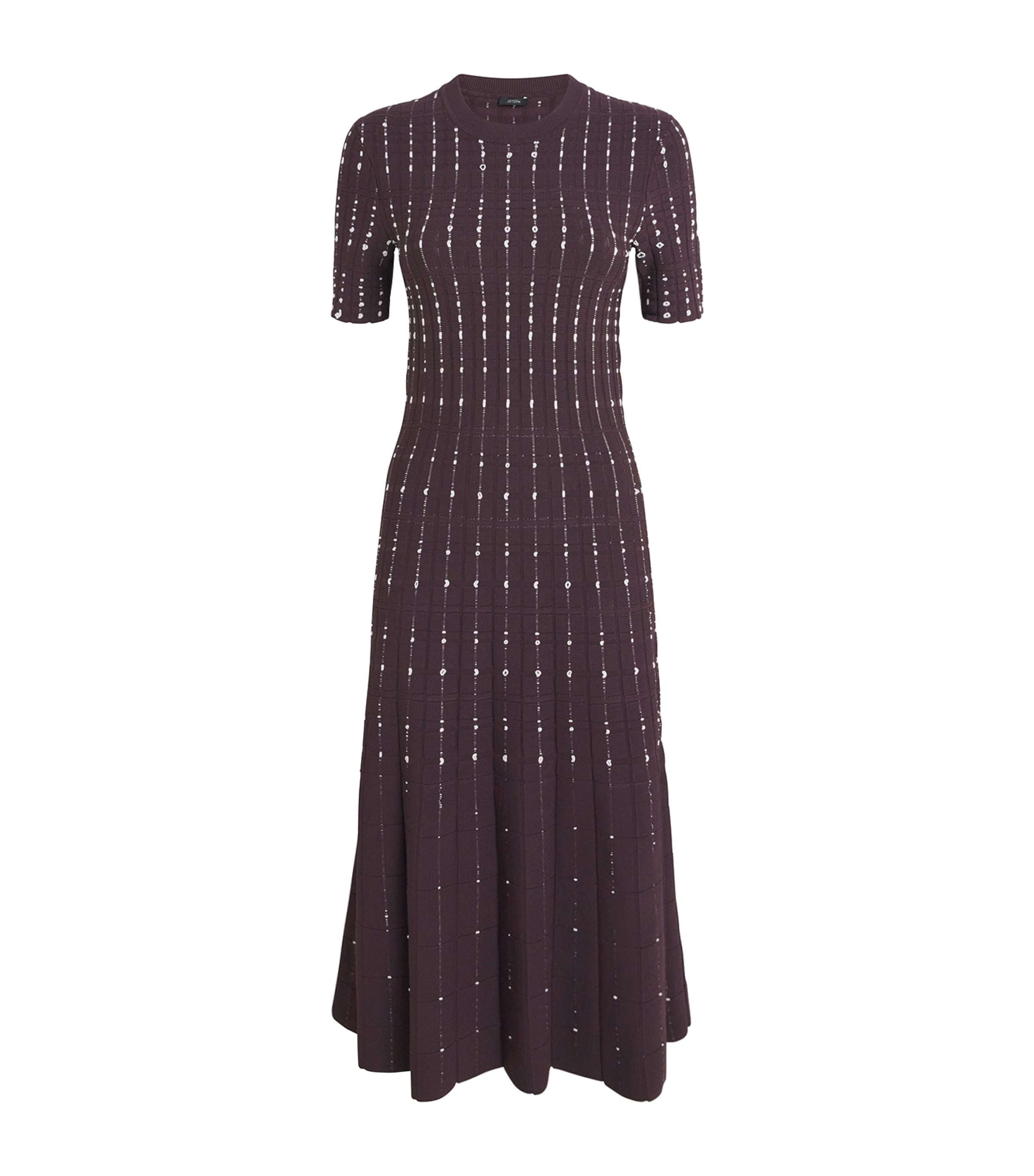 Joseph Fragmented Stripes Dress In Purple