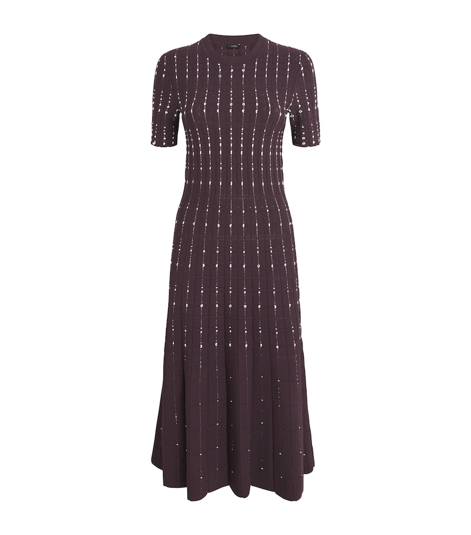 Fragmented Stripes Dress MARASCHINO/IVORY Image 1