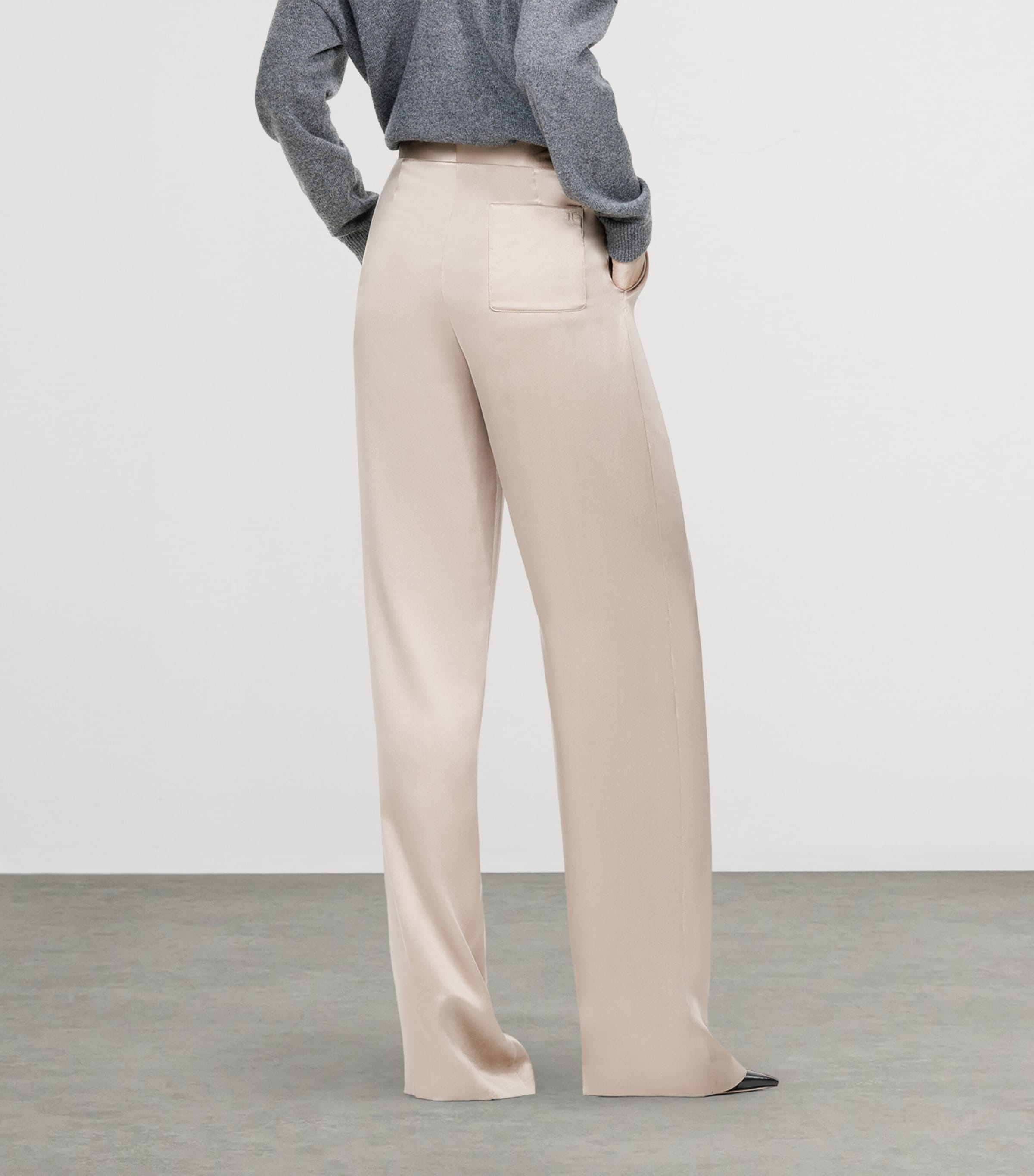 TOM FORD Womens Silk Tailored Trousers Jbq Image 4
