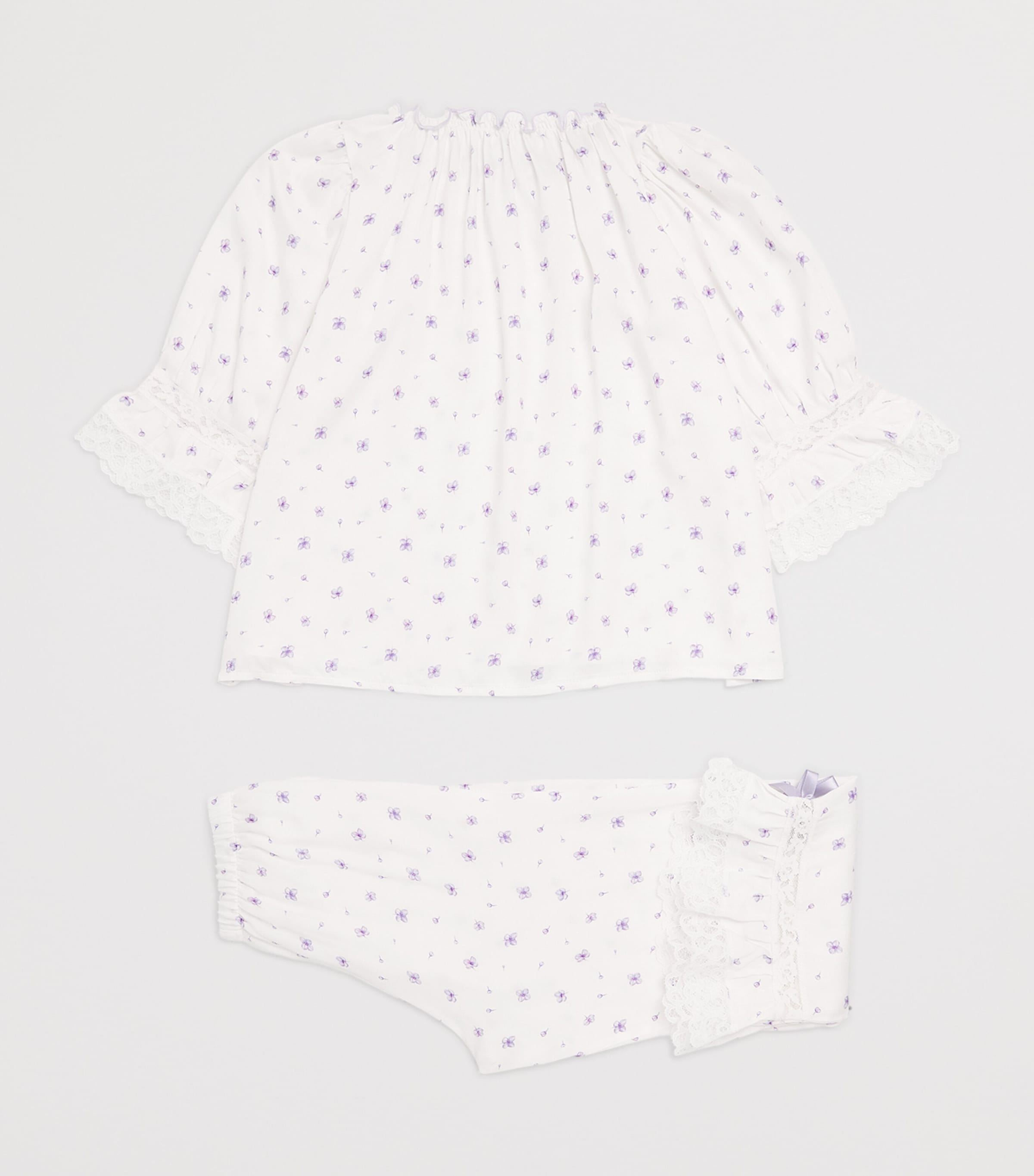 Lace-Trim Linda Pyjamas (2-14 Years) LILACS Image 2