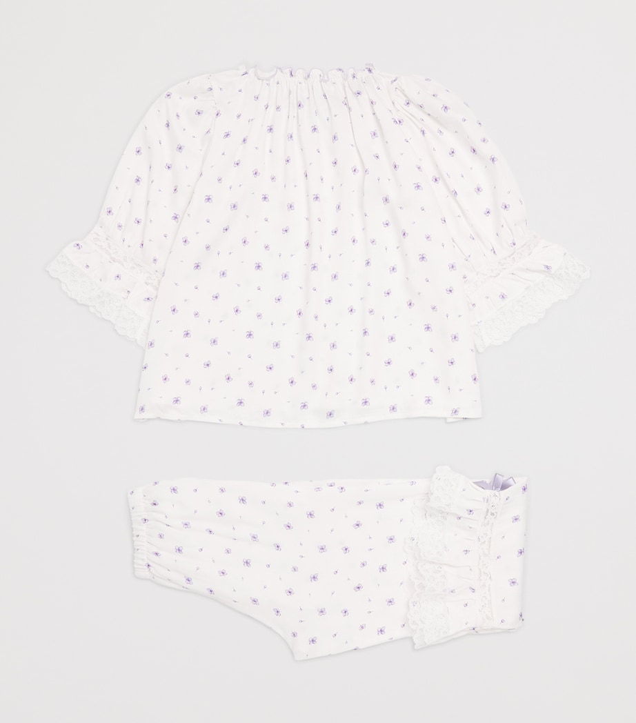 Lace-Trim Linda Pyjamas (2-14 Years) LILACS Image 2