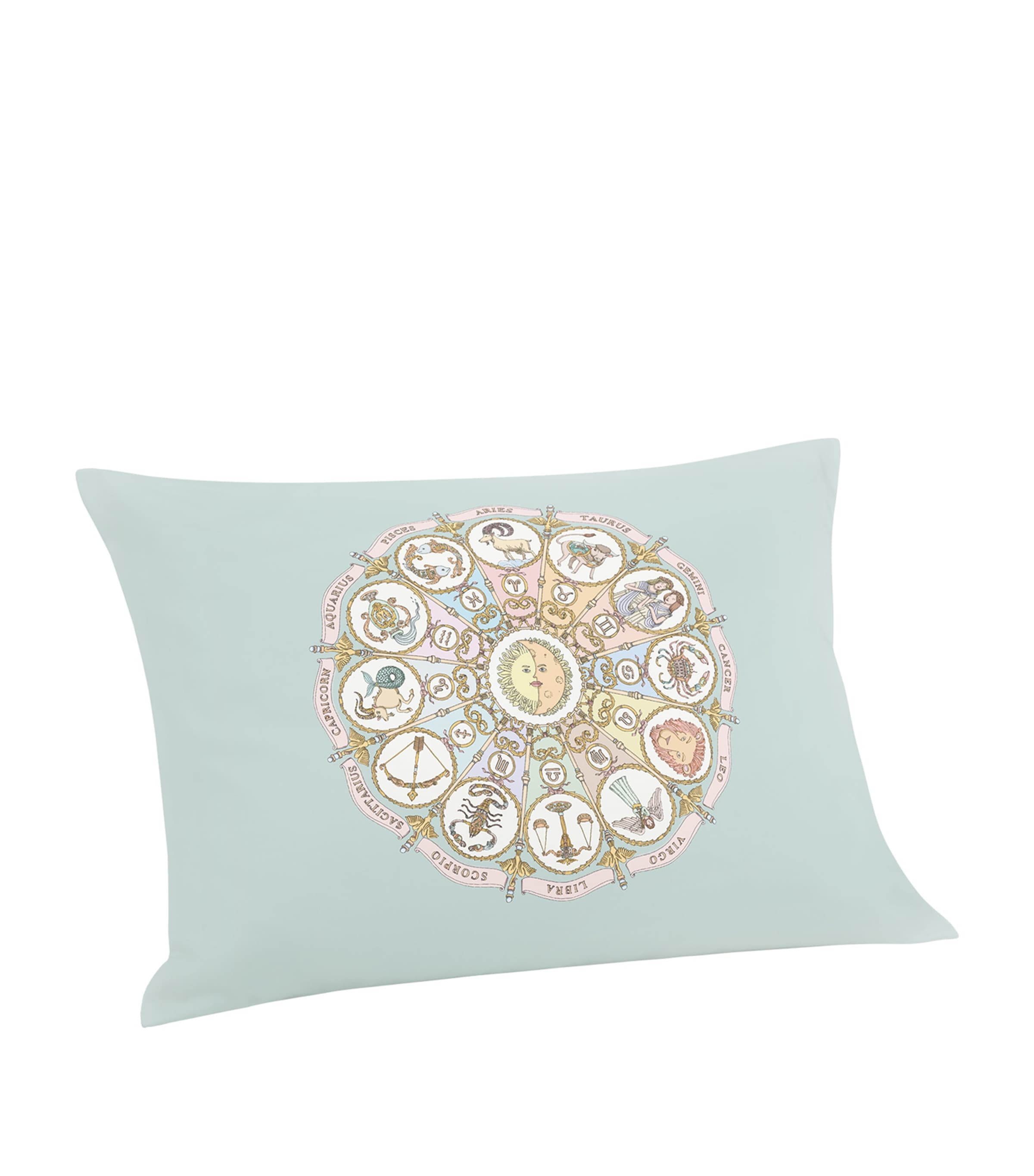 Atelier Choux Organic Cotton Zodiac Cushion Blue Image 1