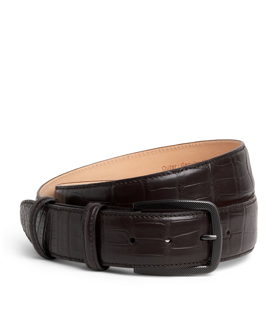 Elliot Rhodes Alligator Leather Belt T Moro Image 1