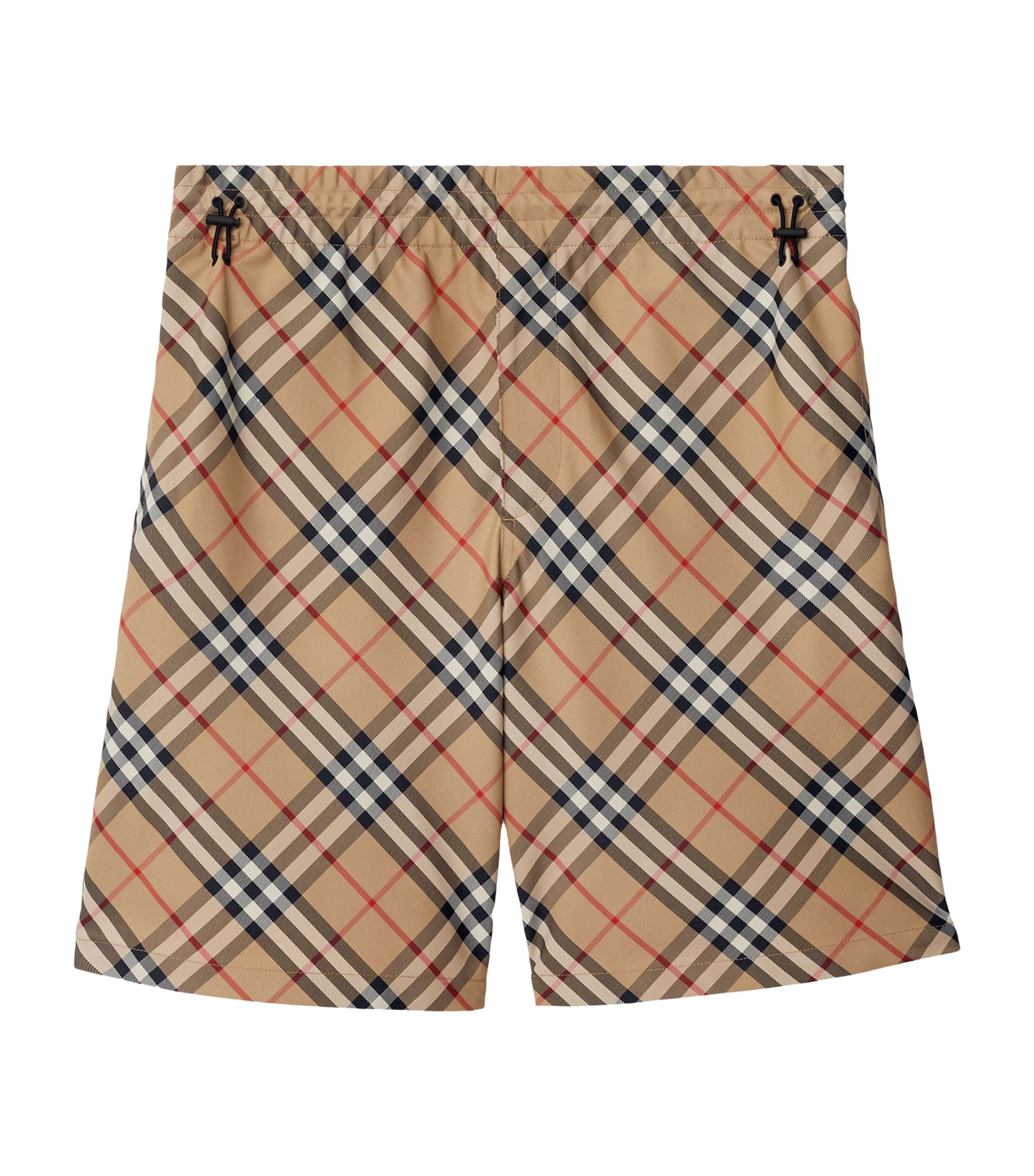 Burberry Vintage Check-print Drawstring Shorts In Yellow