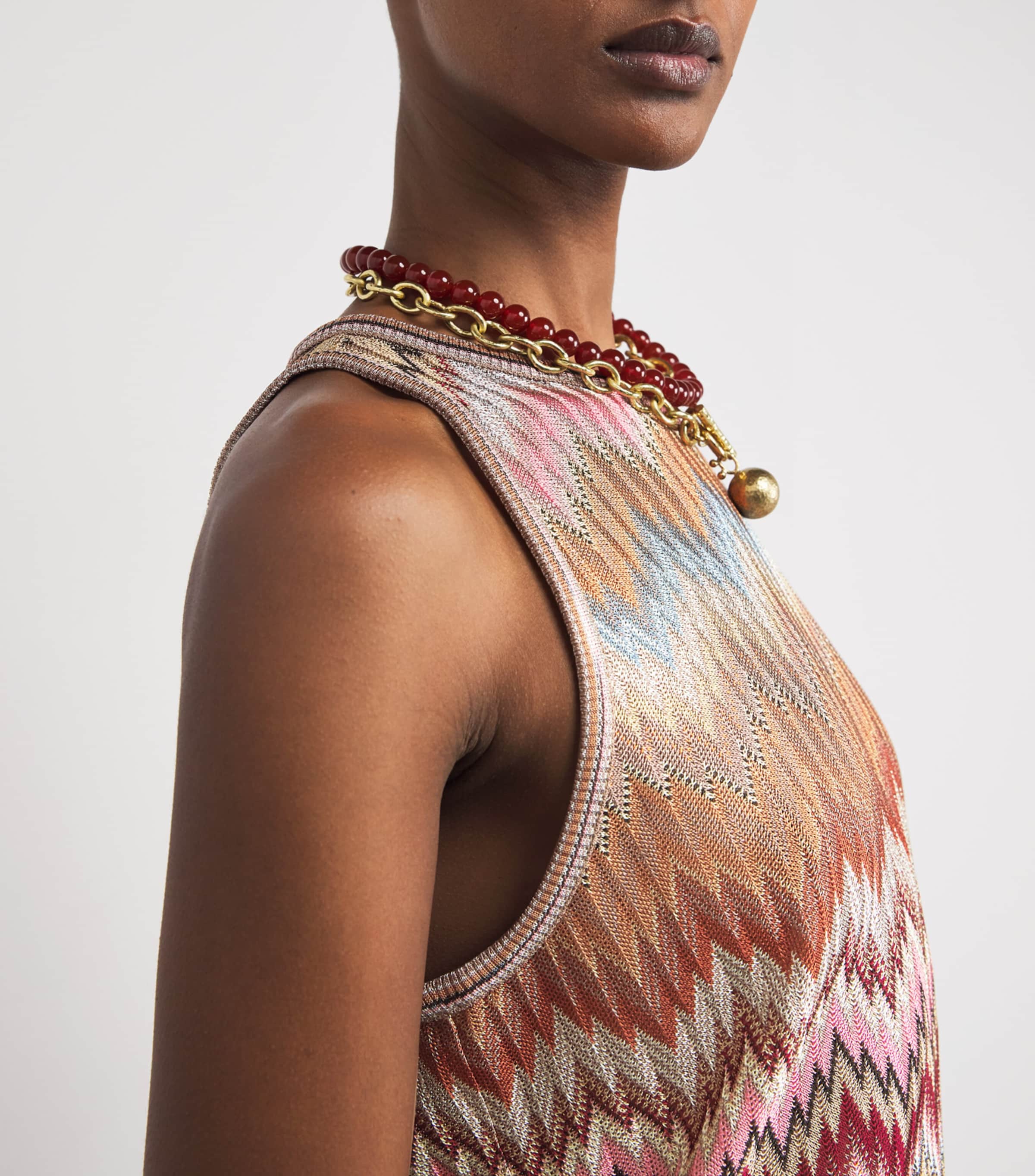 Snake Chevron Tank Top SM9Y1 PINK/RUST TONE Image 6