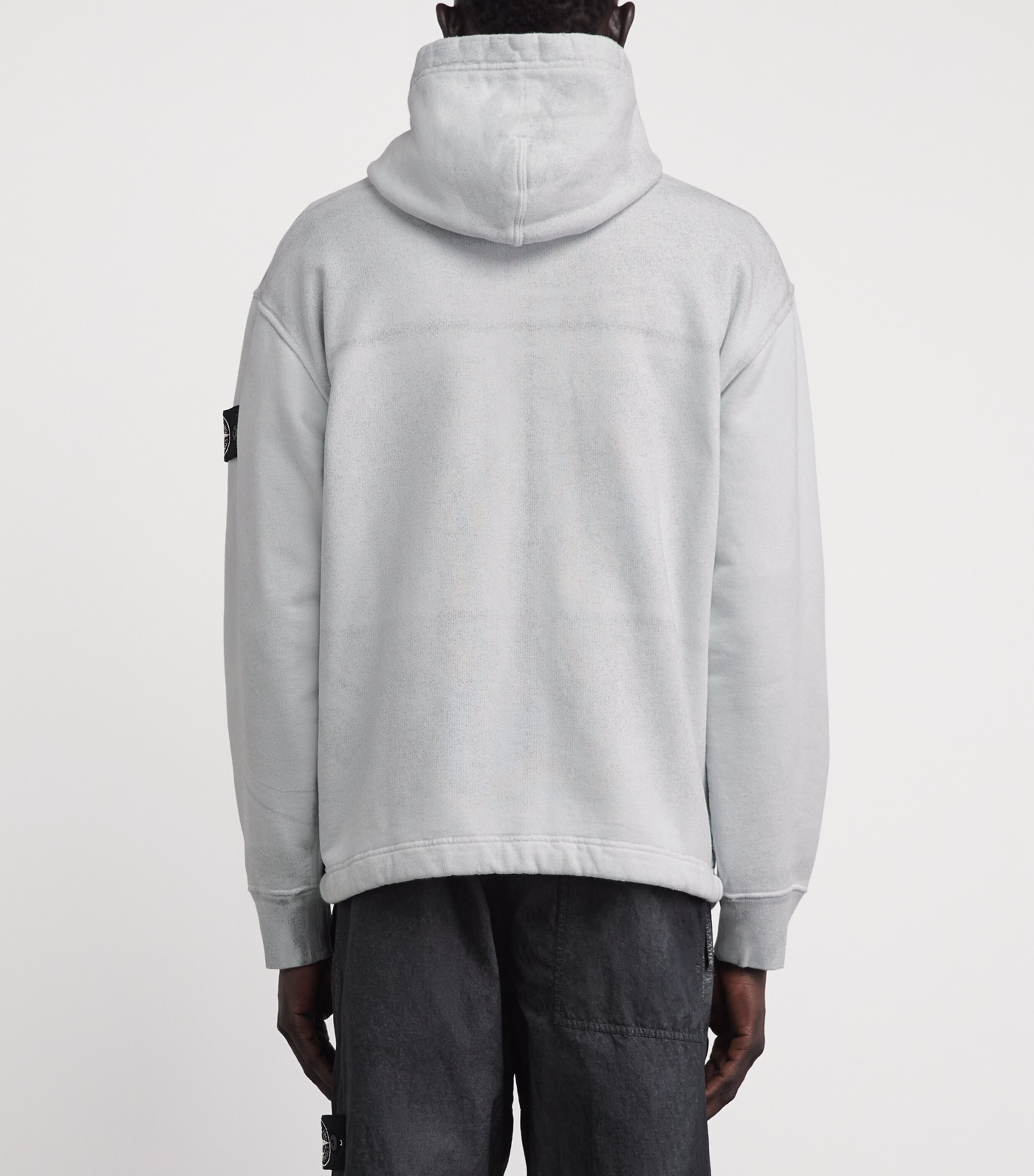 Stone Island Mens Cotton Fleece Laminated Hoodie Image 5