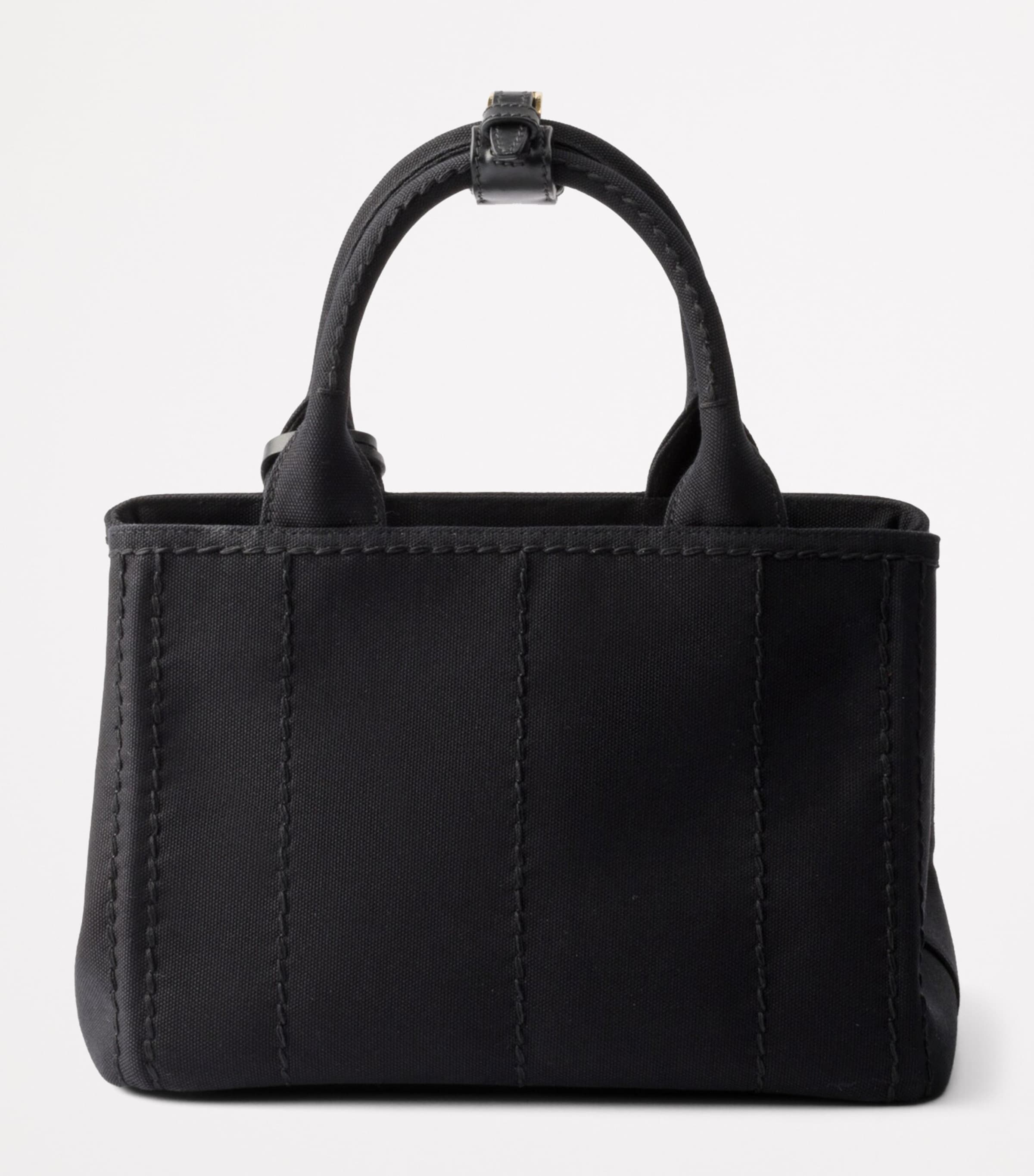 Prada Small Cotton Canvas Top-Handle Bag Image 3