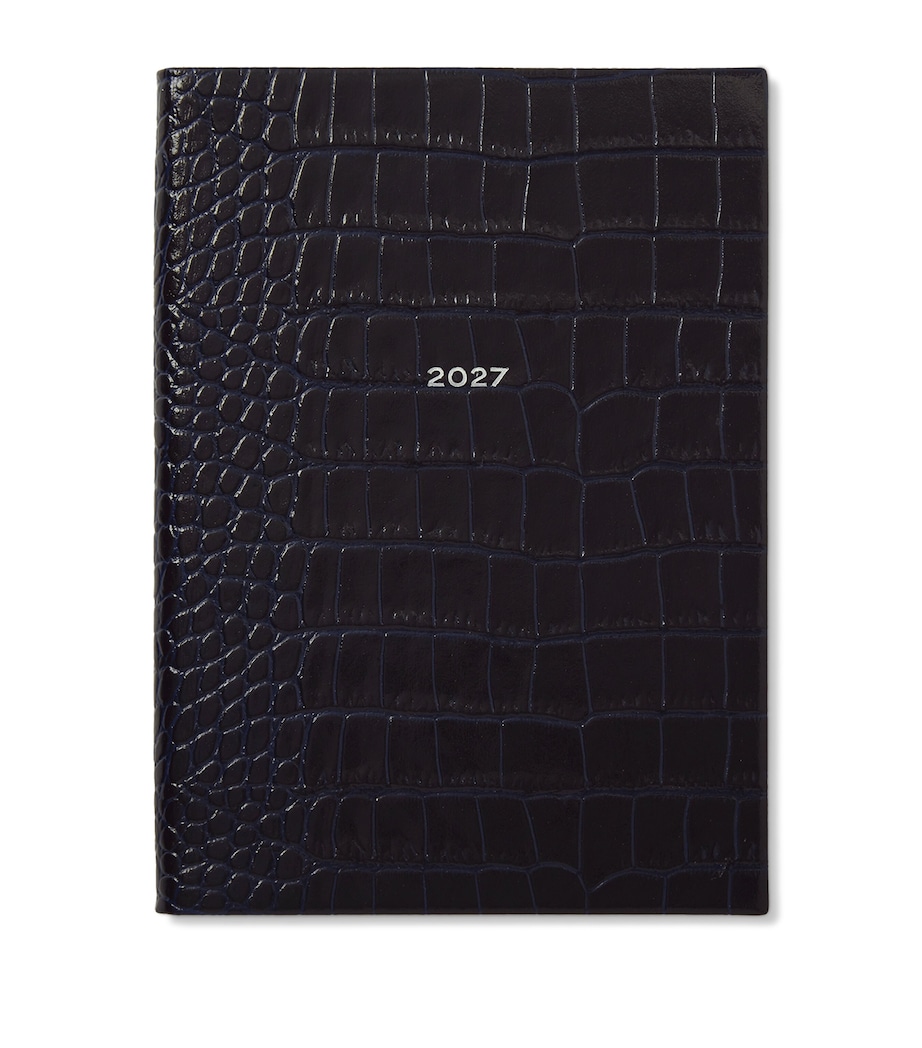 Smythson Leather Soho Weekly Diary 2027 Navy Image 1