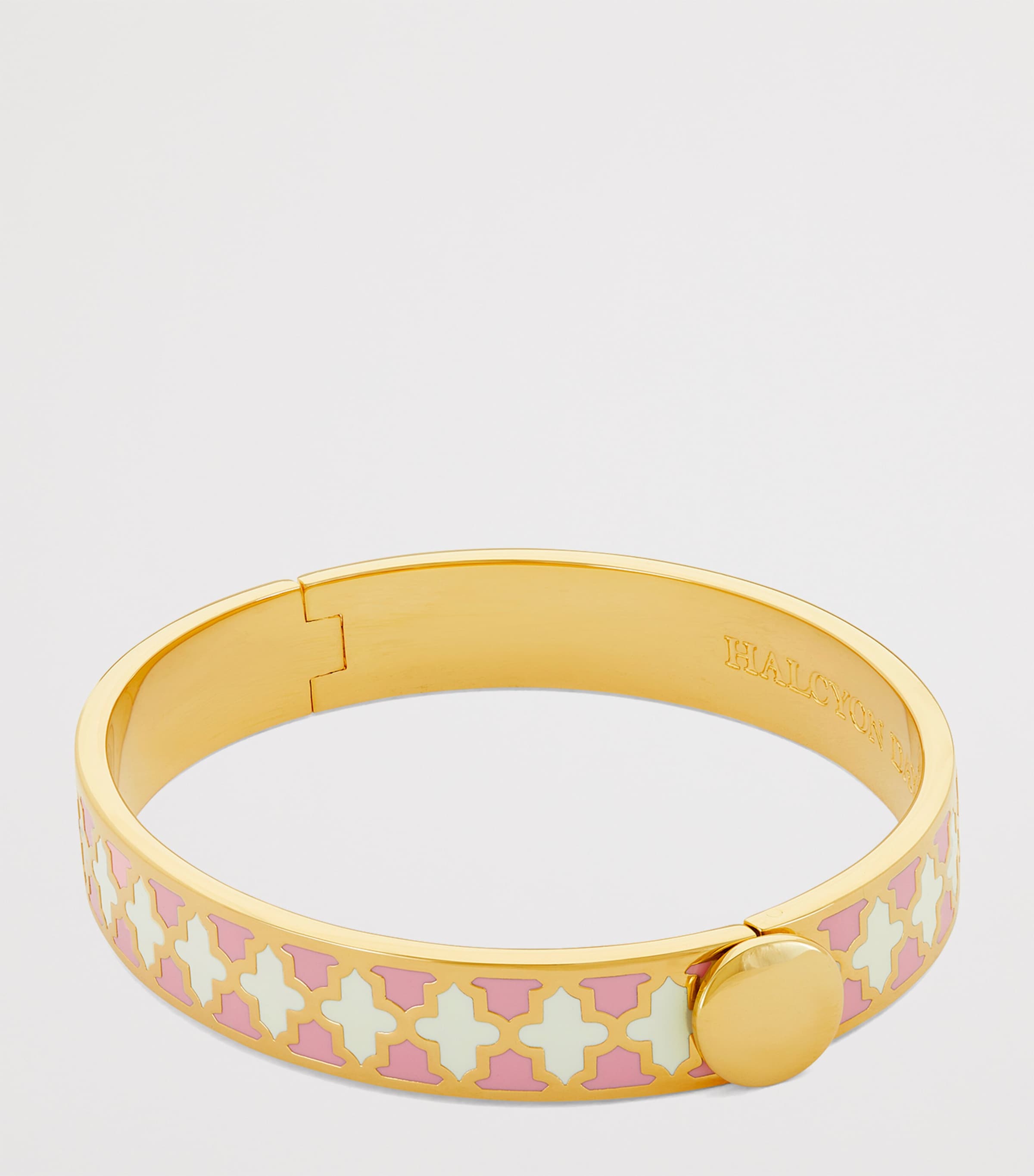Halcyon Days Gold-Plated Agama Bangle Pink/cream/gold Image 2