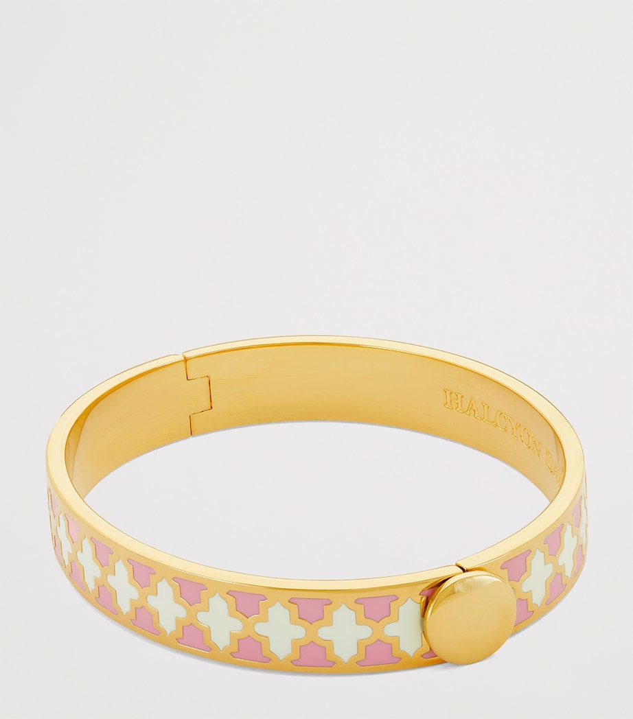 Halcyon Days Gold-Plated Agama Bangle Pink/cream/gold Image 2