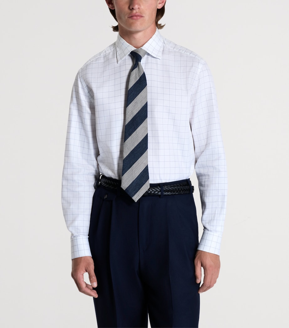Dunhill Mens Cotton Check Shirt Image 4