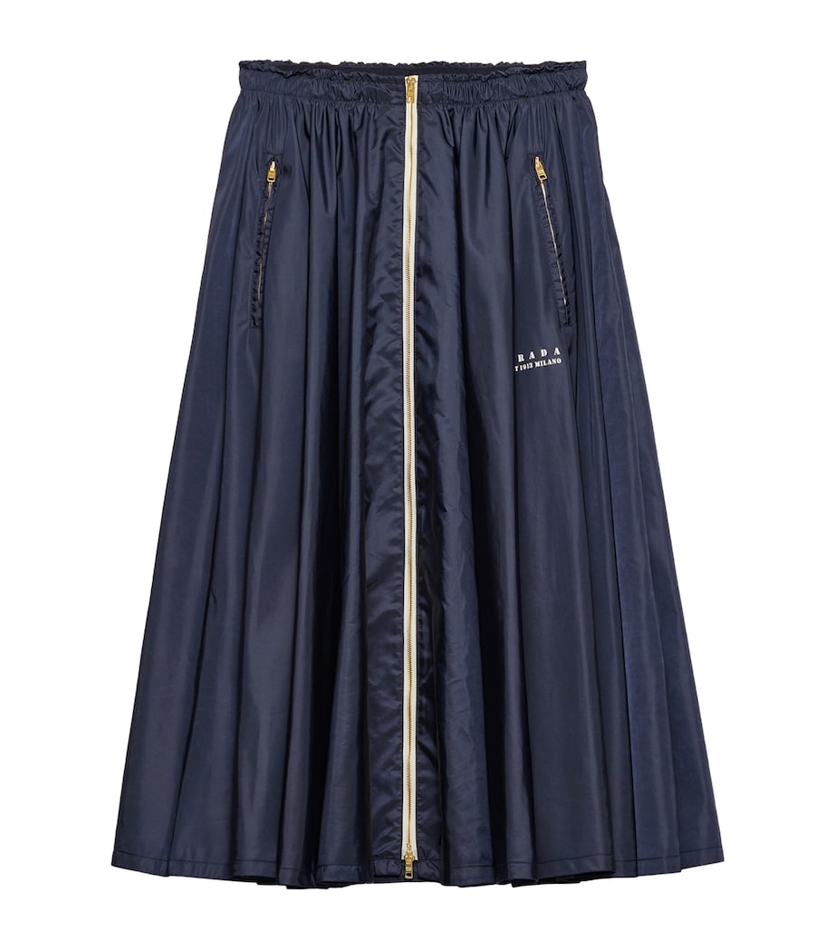 Re-Nylon Pleated Midi Skirt F0AA7 Image 1
