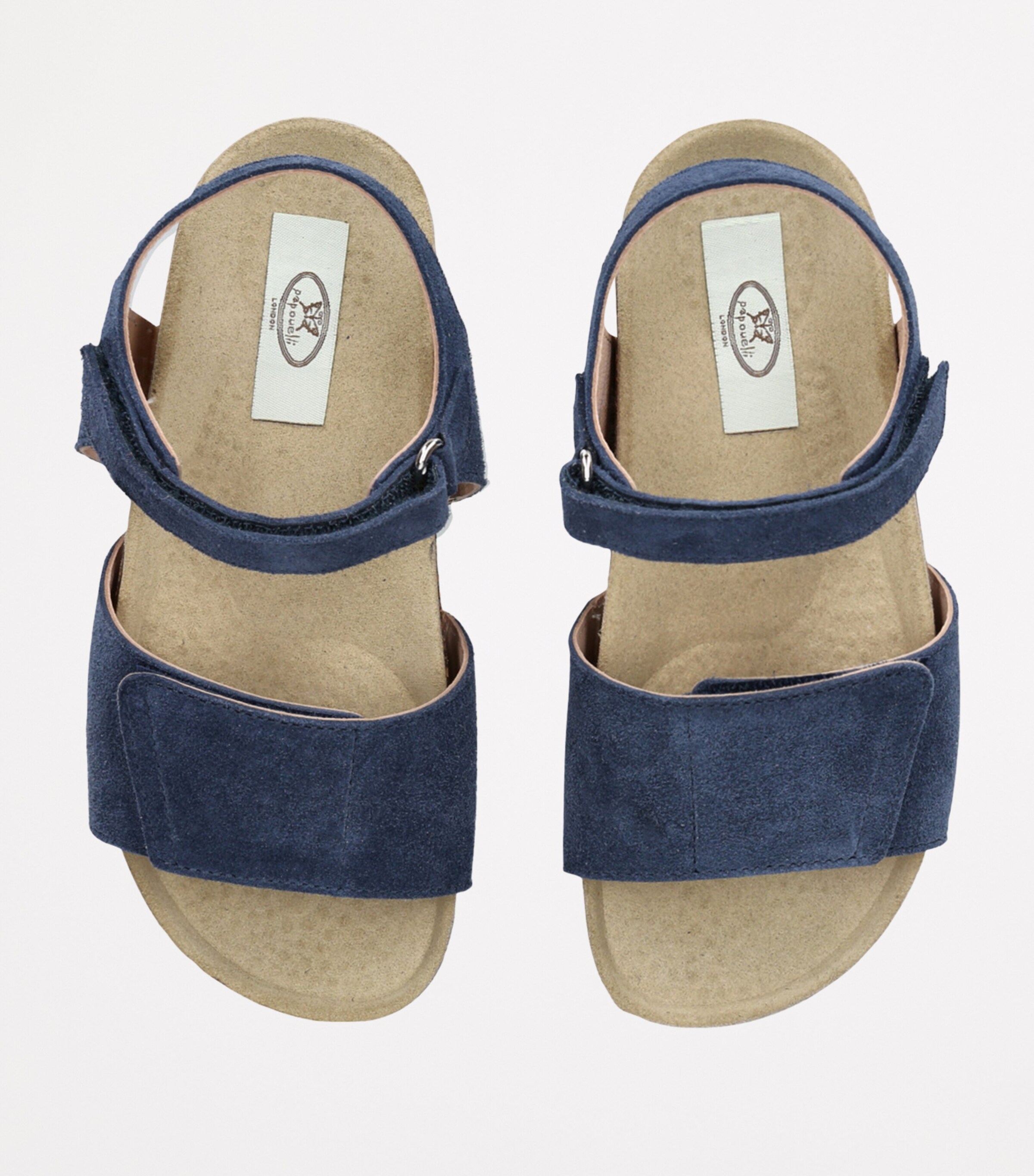 papouelli Suede Birkie Sandals Navy Image 4