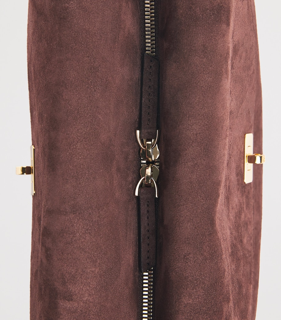 Sandro Paris Suede Le Grand Bazaar Top-Handle Bag Brown Image 5
