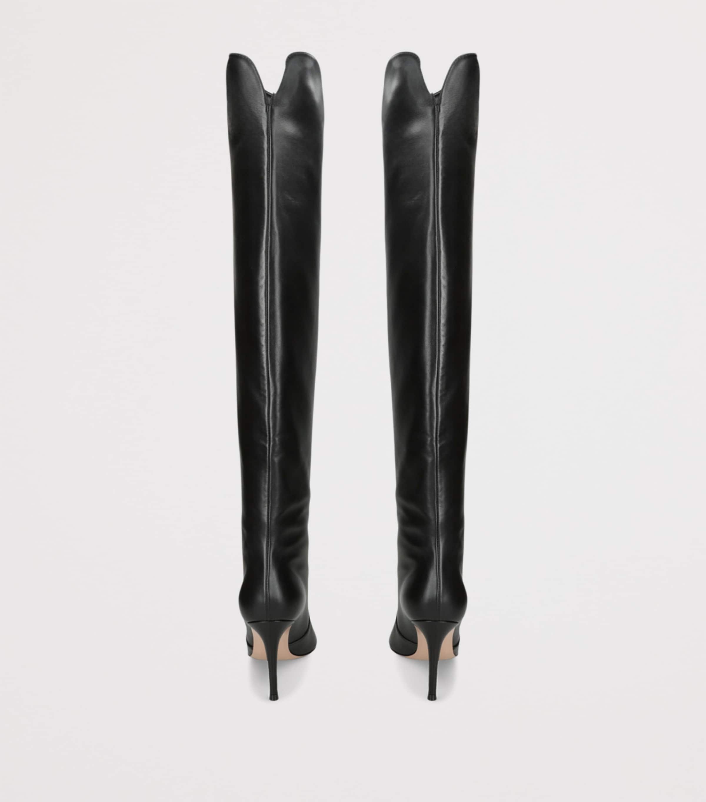 Leather Hansen Knee-High Boots BLACK Image 2