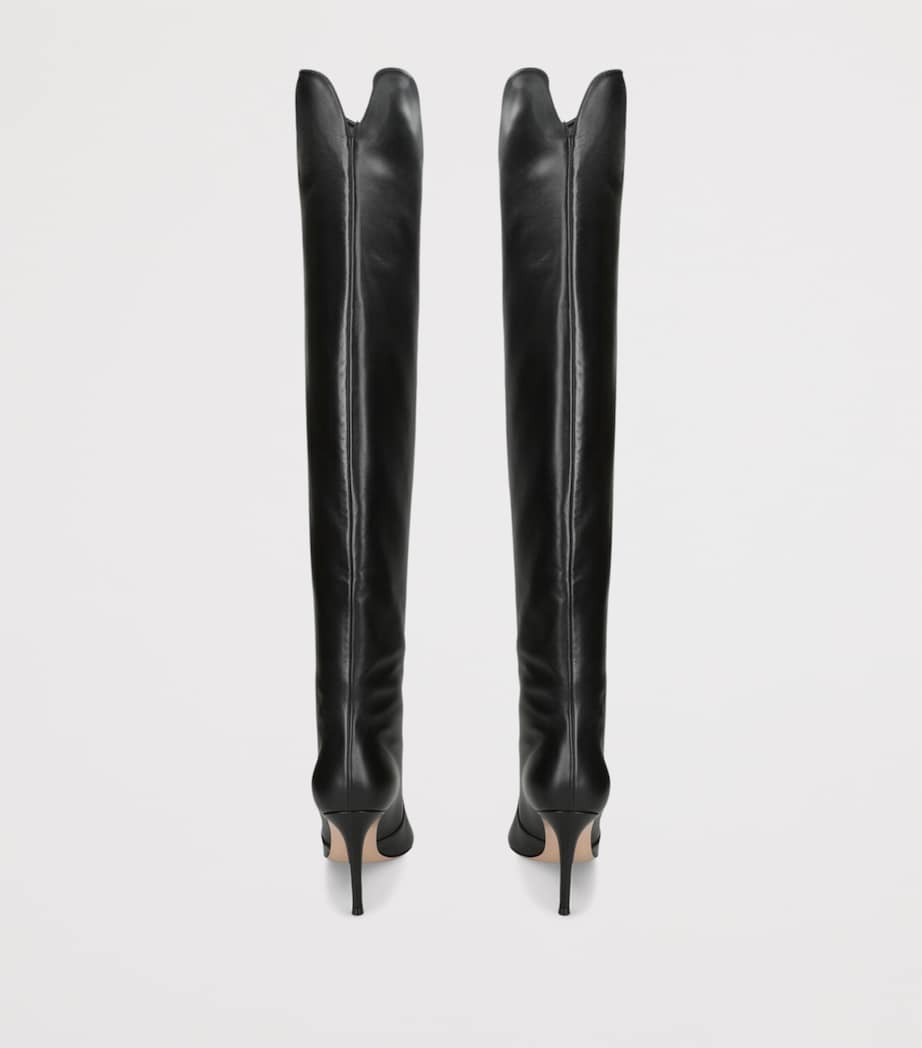 Leather Hansen Knee-High Boots BLACK Image 2