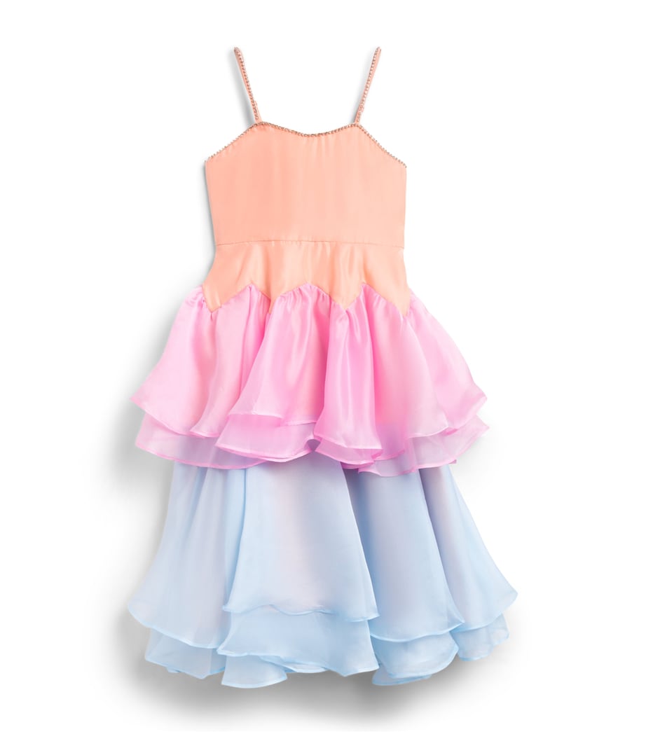 Bardot Junior Tiered Loreta Dress (4-14 Years) Peach Image 1