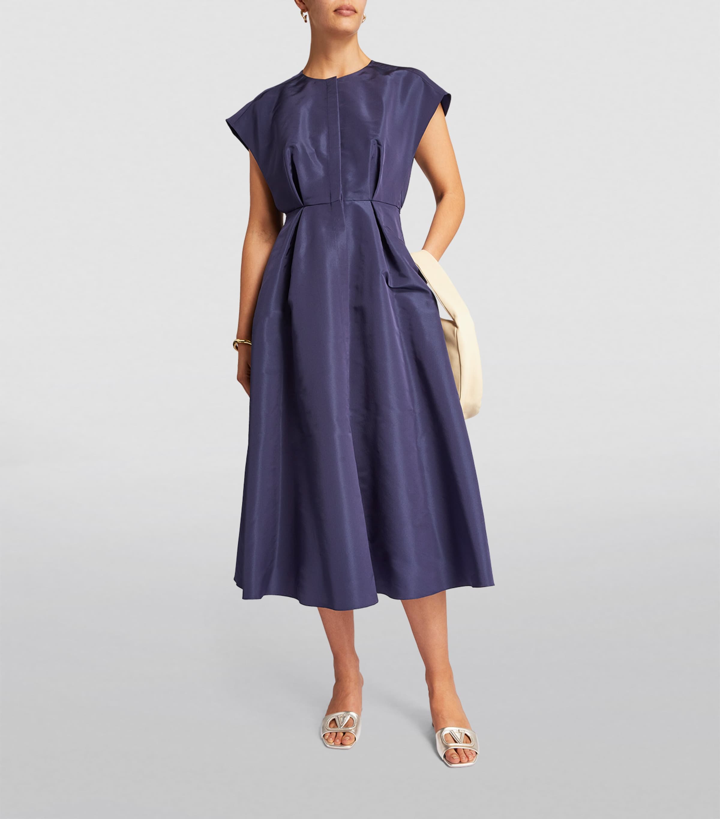 Leather Cut-Out VLOGO Mules 60 GOLD Image 6