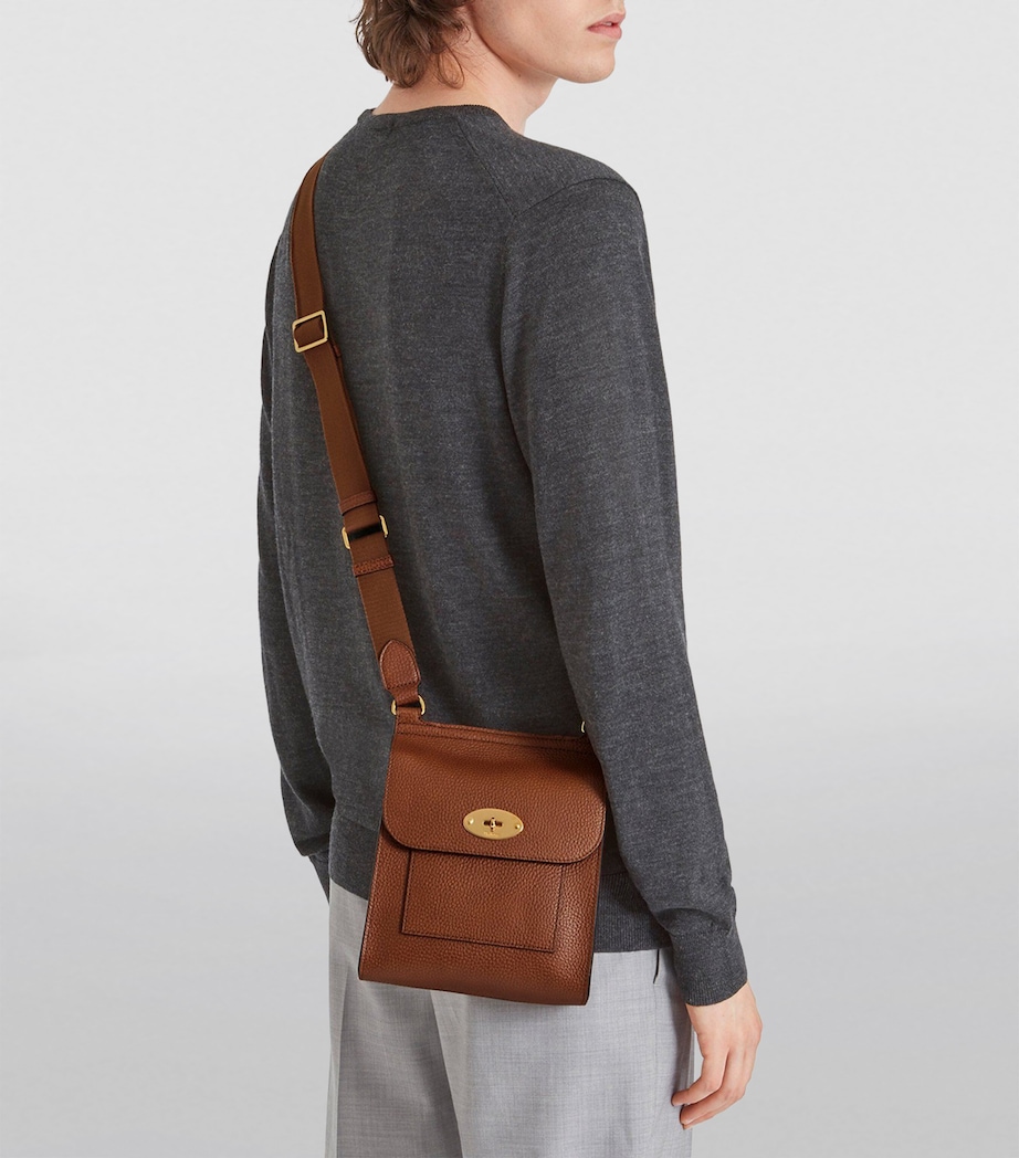 Small Leather Antony Cross-Body Bag OAK Image 6