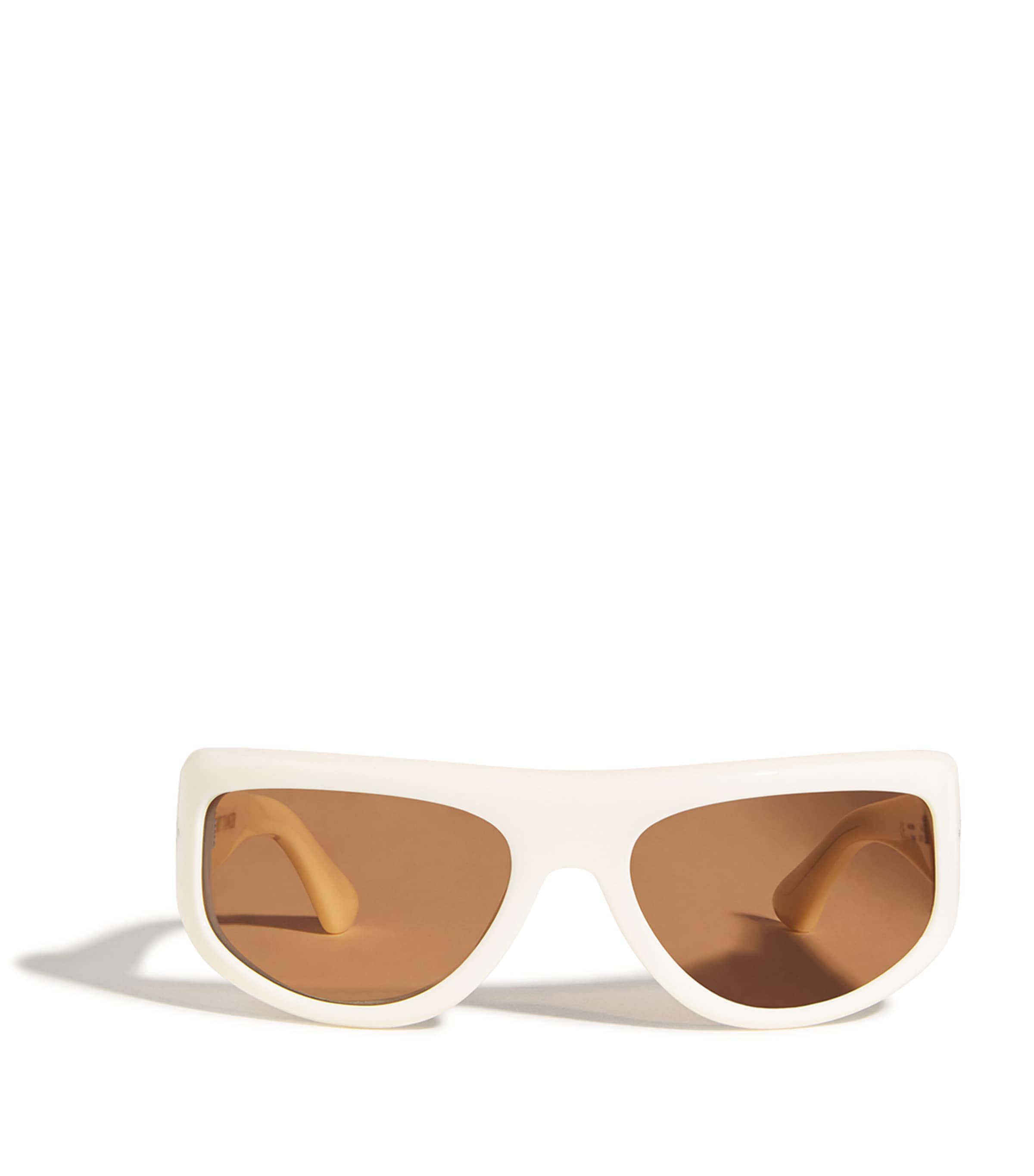 Port Tanger Rectangular Fayaz Sunglasses In White