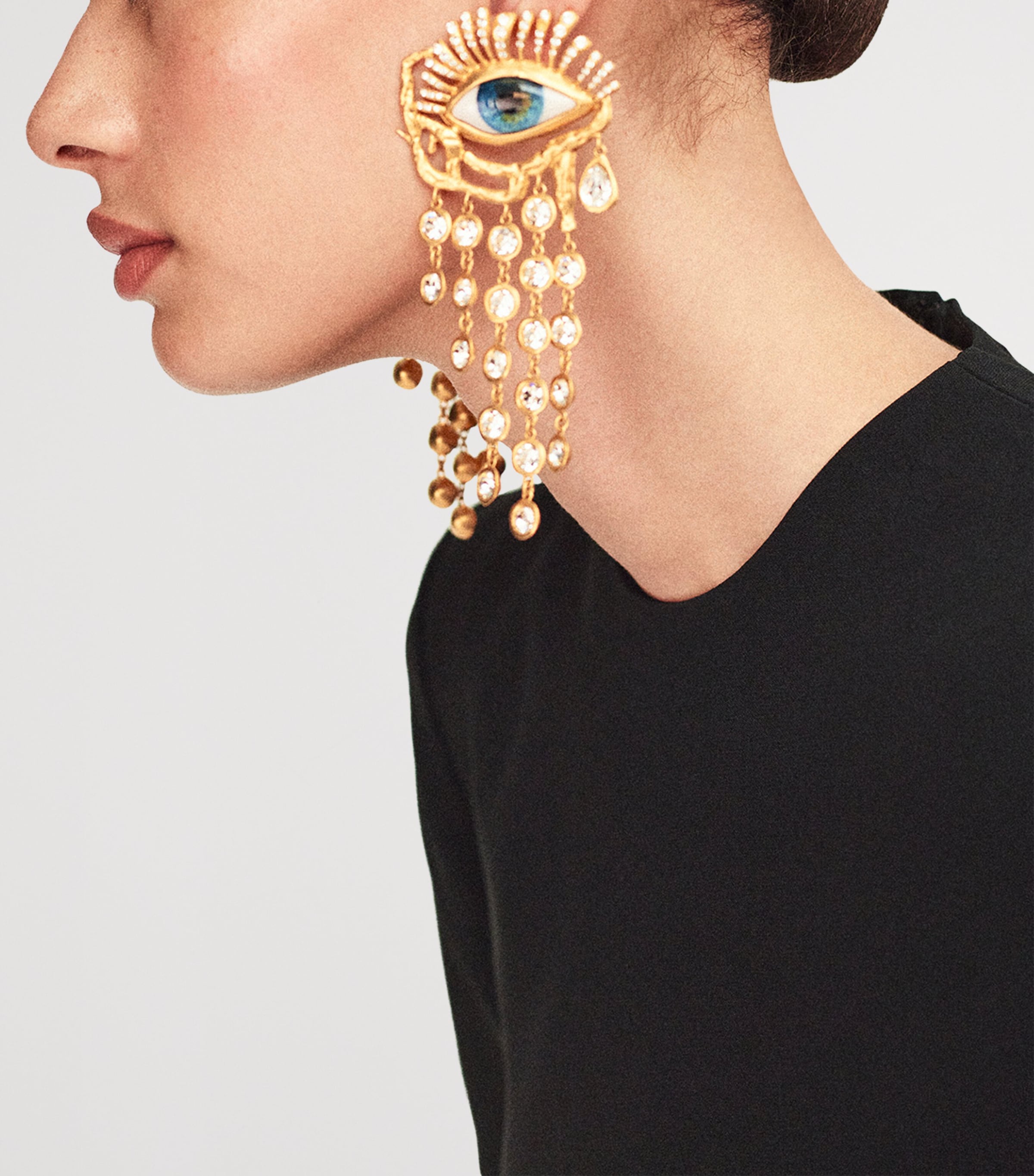 Crying Eyes Earrings 056GOLD Image 3