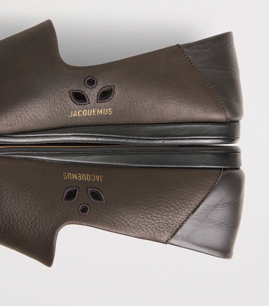 Jacquemus Leather Loafers Dark Brown Image 7