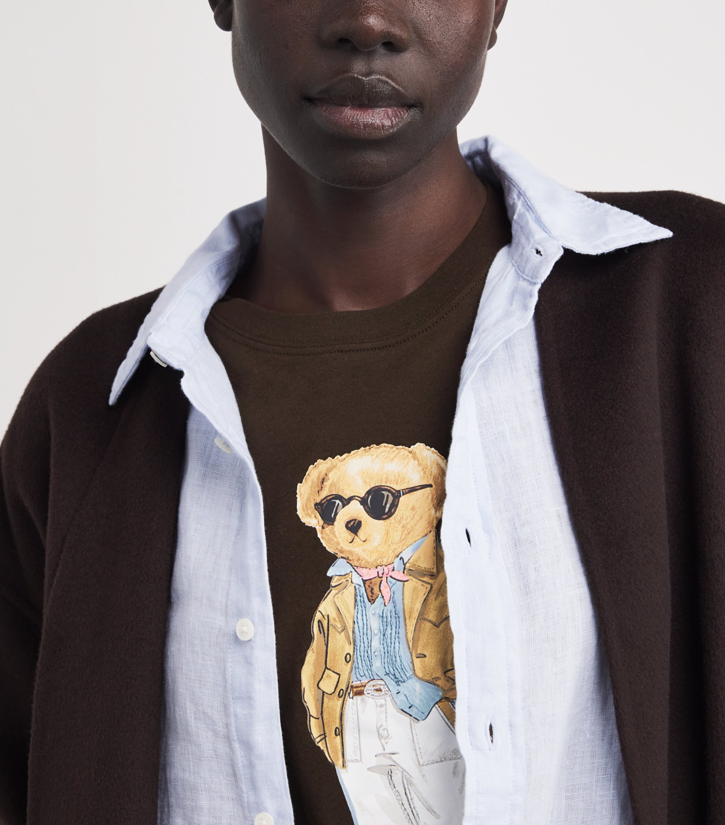 Linen Polo Pony Shirt OXFORD BLUE Image 6