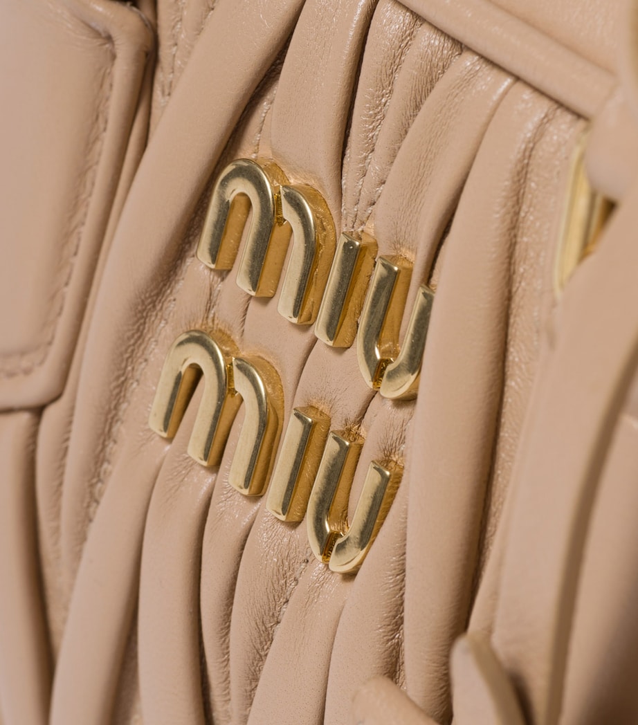 Small Matelassé Leather Arcadie Top-Handle Bag F0036 Image 5