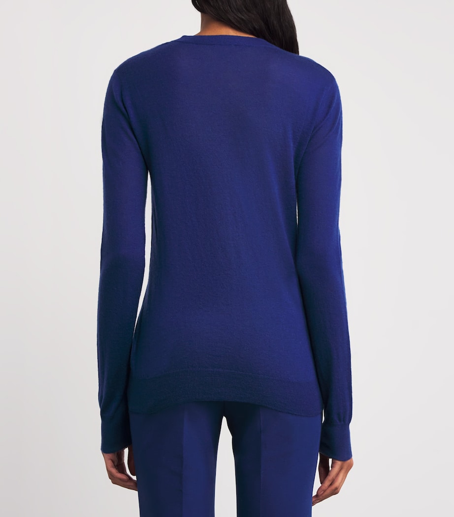 Cashair Round Neck Sweater COBALT Image 4