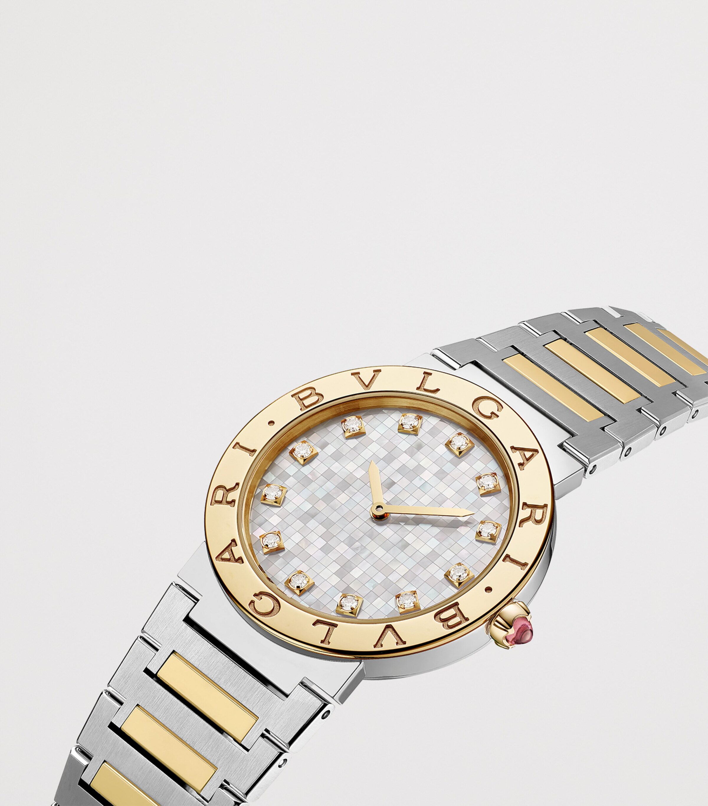 Stainless Steel and Yellow Gold Bvlgari Bvlgari Watch 33mm WHITE Image 2