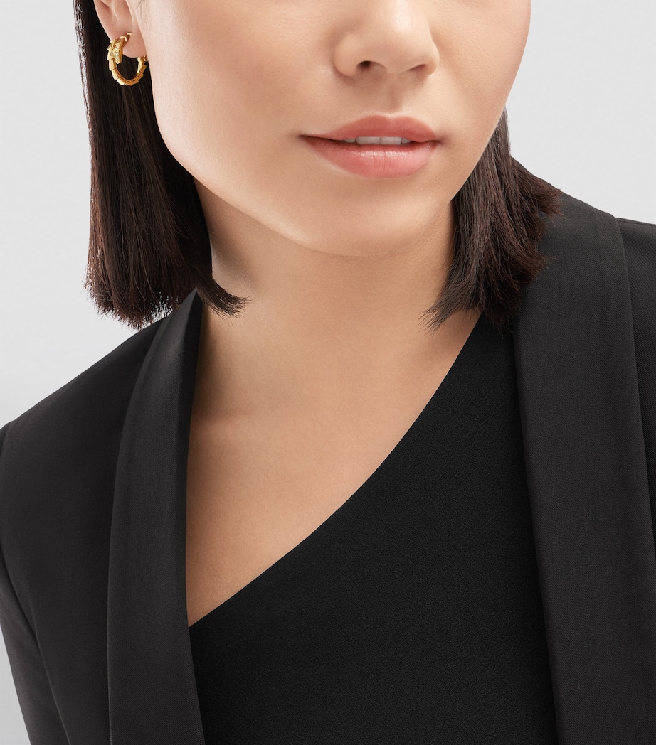 Yellow Gold and Diamond Serpenti Viper Hoop Earrings YELLOW GOLD Image 5
