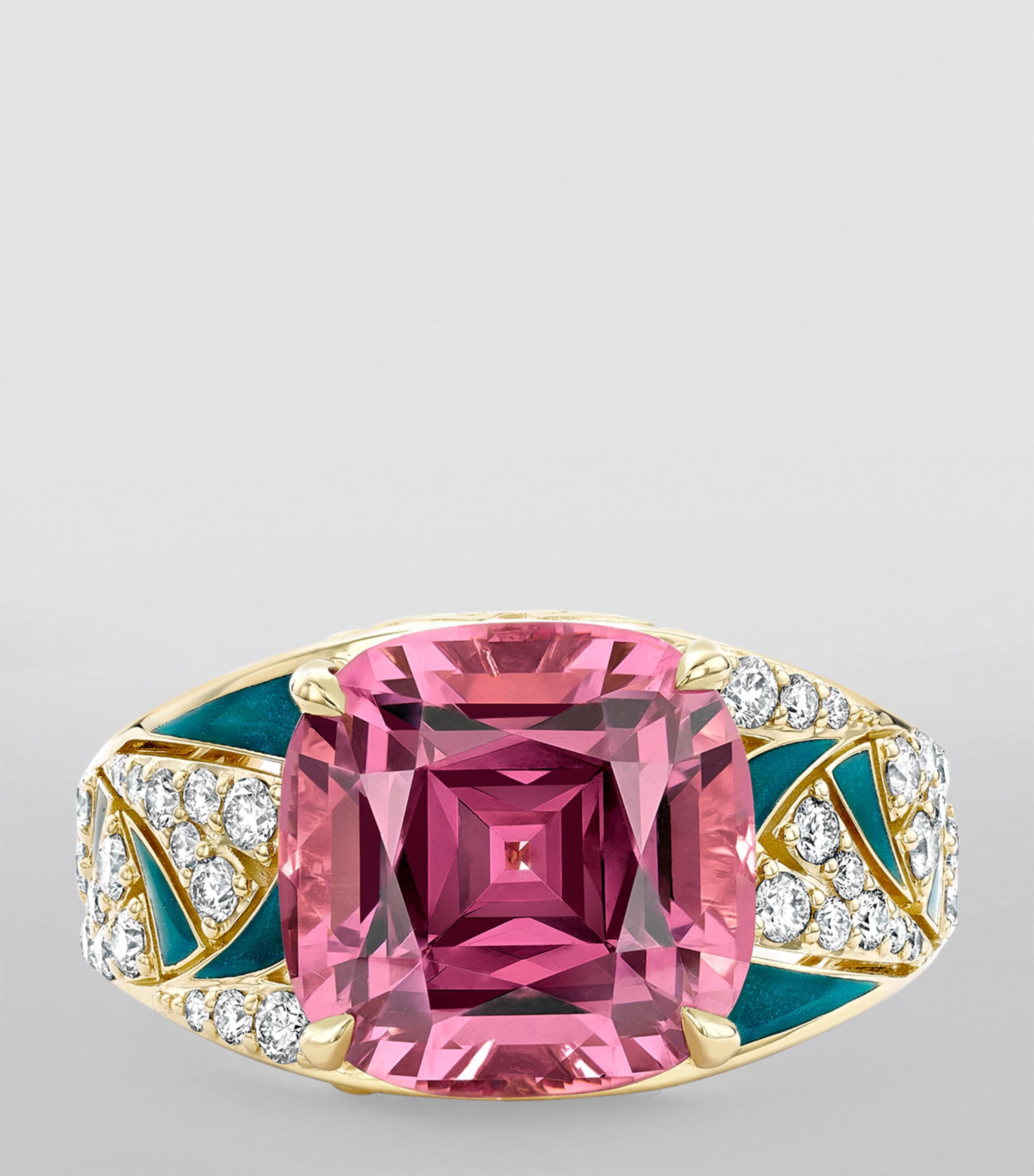 Yellow Gold, Purple Garnet and Diamond A Family Journey Prague Ring YELLOW GOLD Image 3
