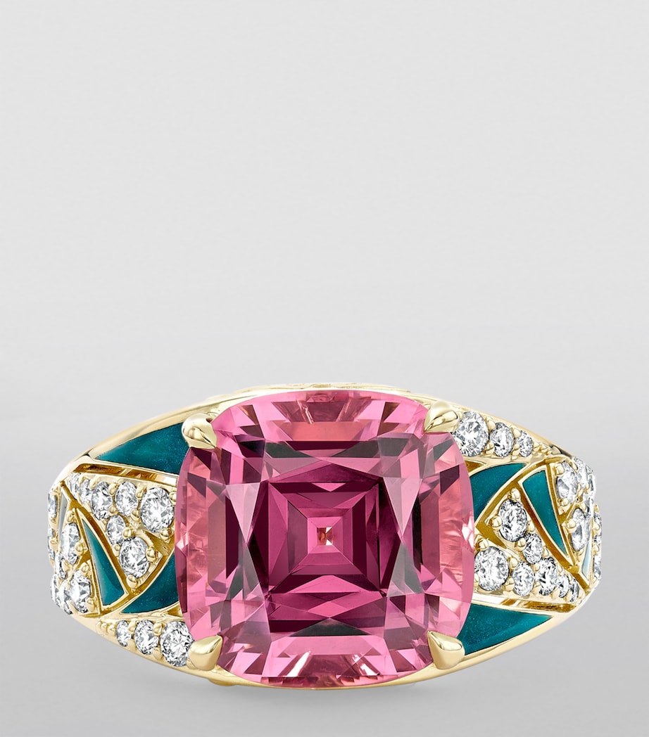 Yellow Gold, Purple Garnet and Diamond A Family Journey Prague Ring YELLOW GOLD Image 3