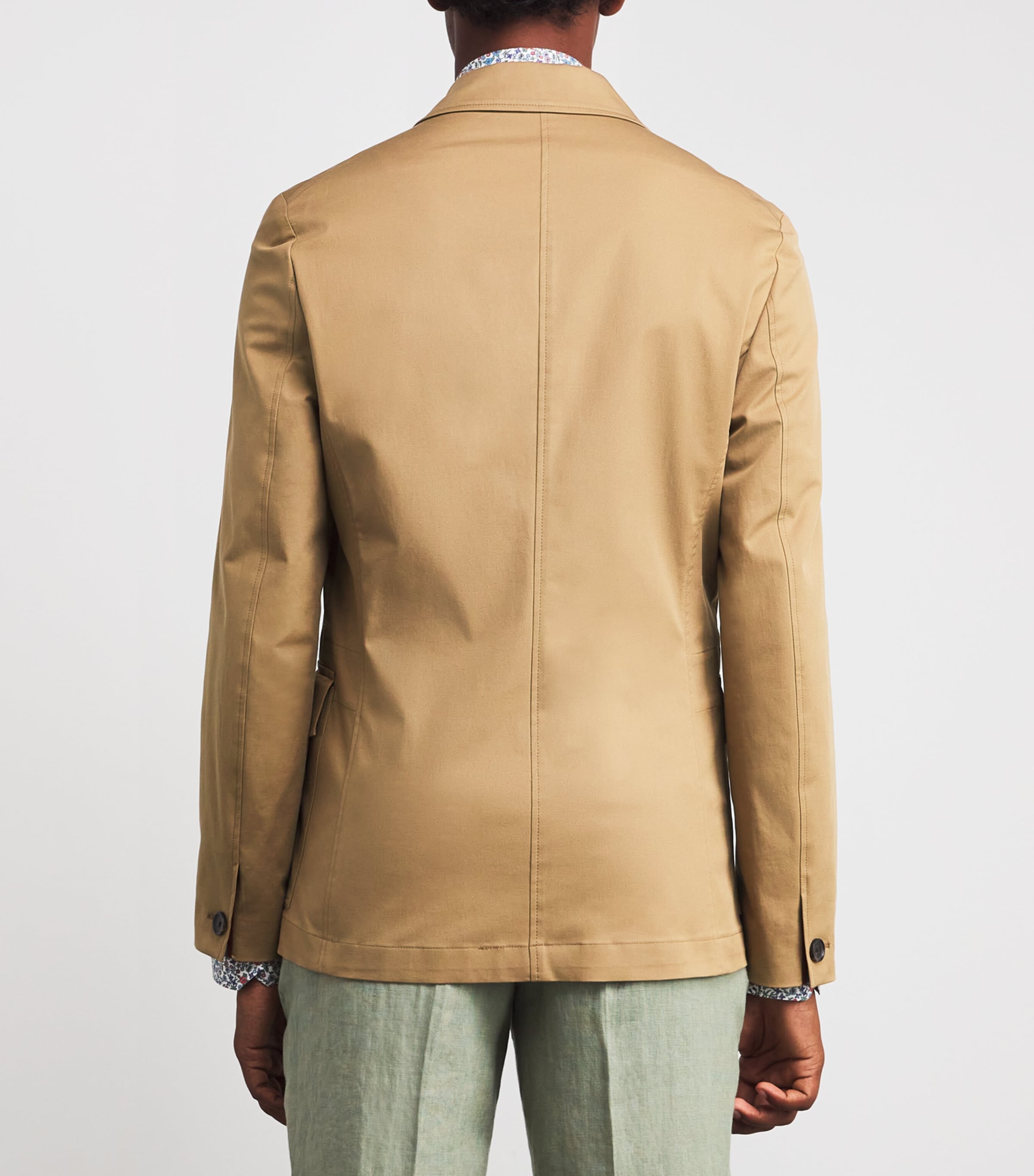 Stretch-Cotton Utility Blazer 61A_MEDIUM BEIGE Image 4