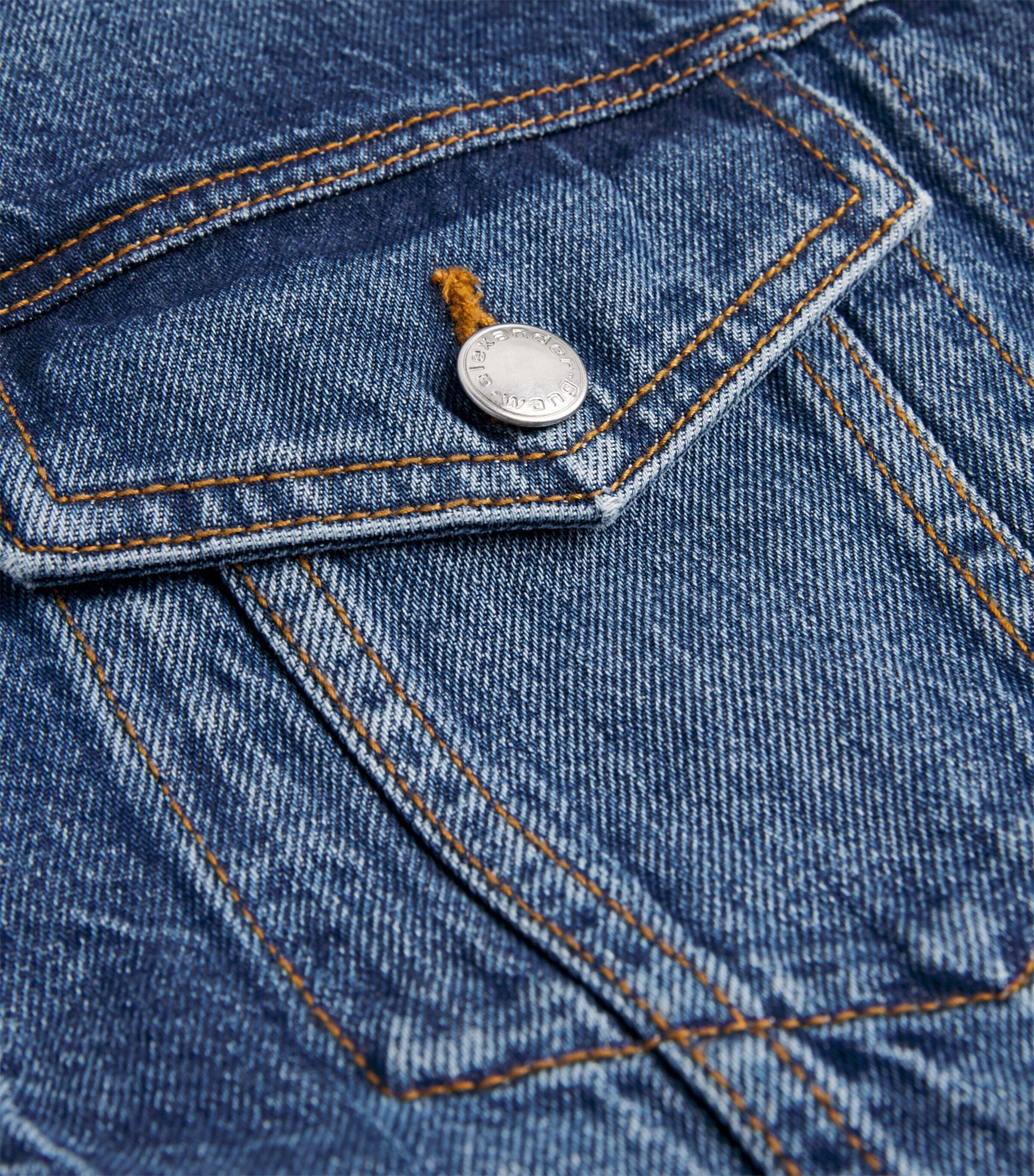 Denim Wrapped Trucker Jacket 401 DEEP BLUE Image 5