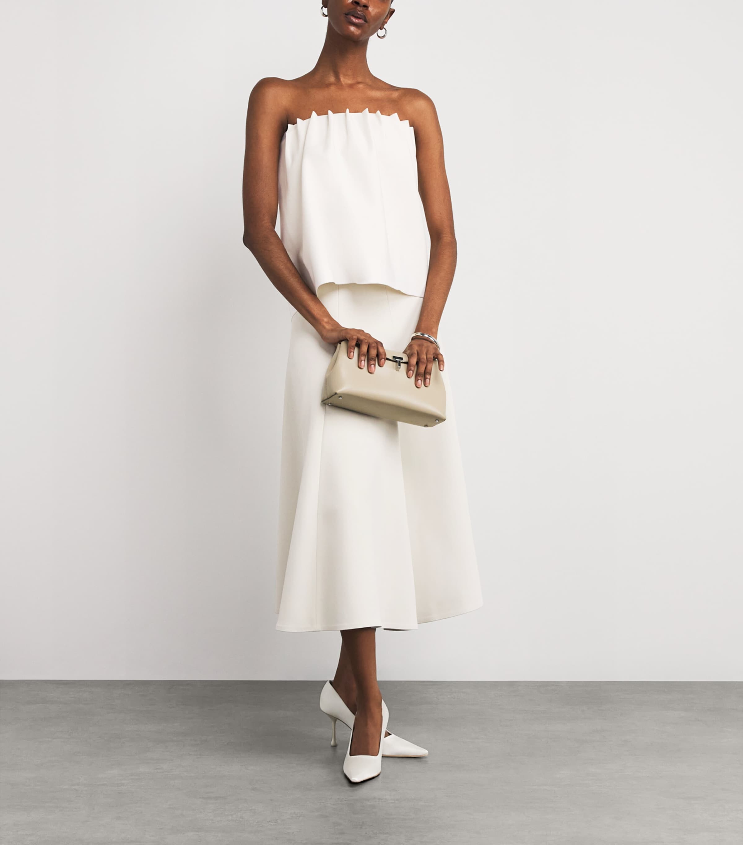 House Of Dagmar White Ruched Sleeveless Top | Harrods US