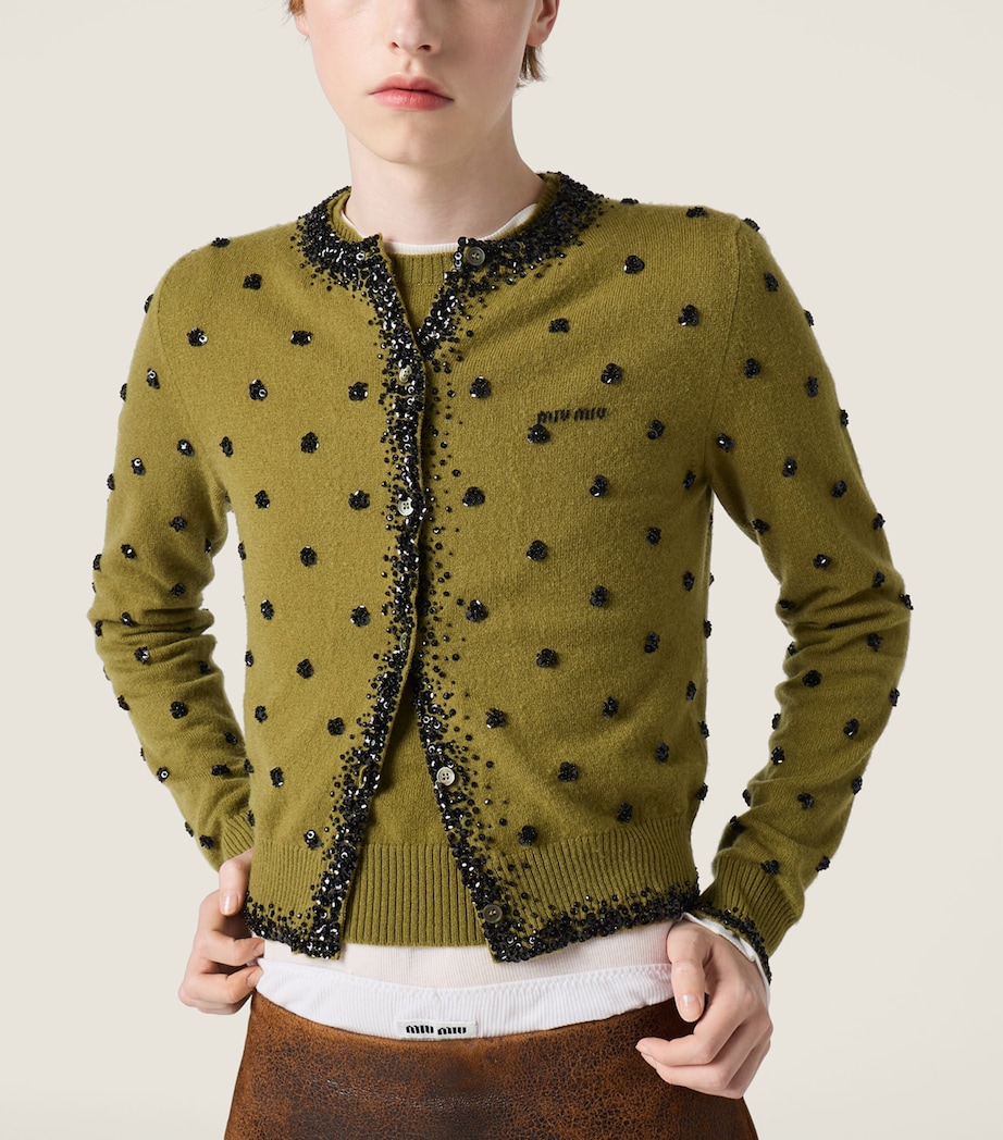 Cashmere Embellished Cardigan F0613 Image 4