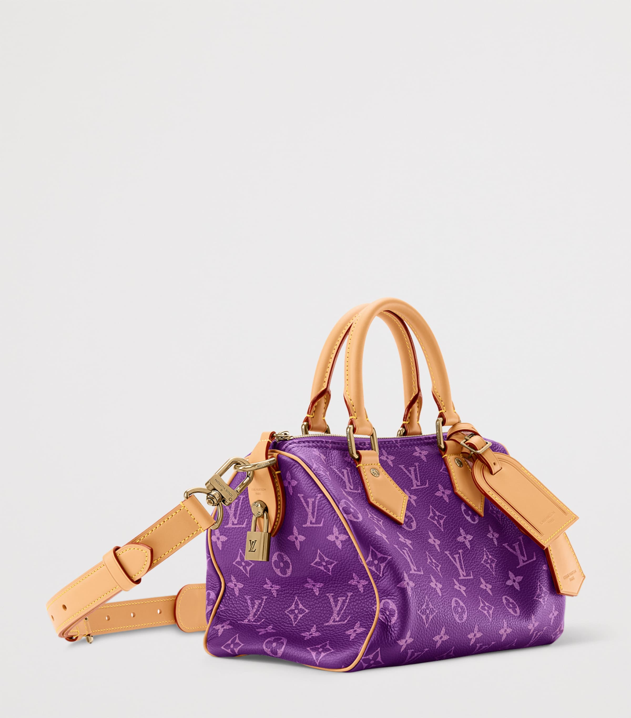 LOUIS VUITTON Lambskin Speedy P9 Bandoulière 30 Bag Lotus Purple Image 3